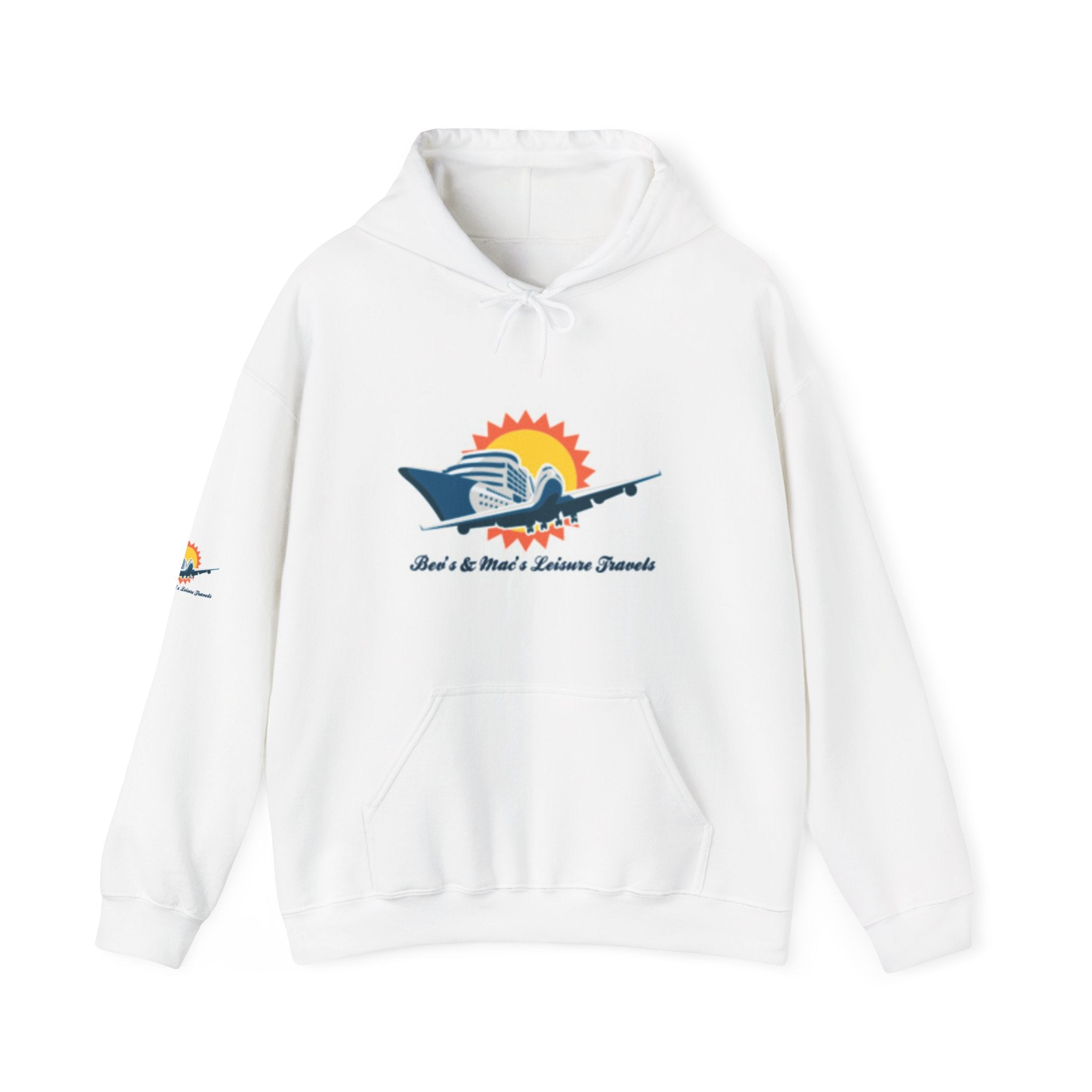 Cruise Line Sunset Hoodie — "She's a Meri's Leisure Cruises" Logo Sweatshirt