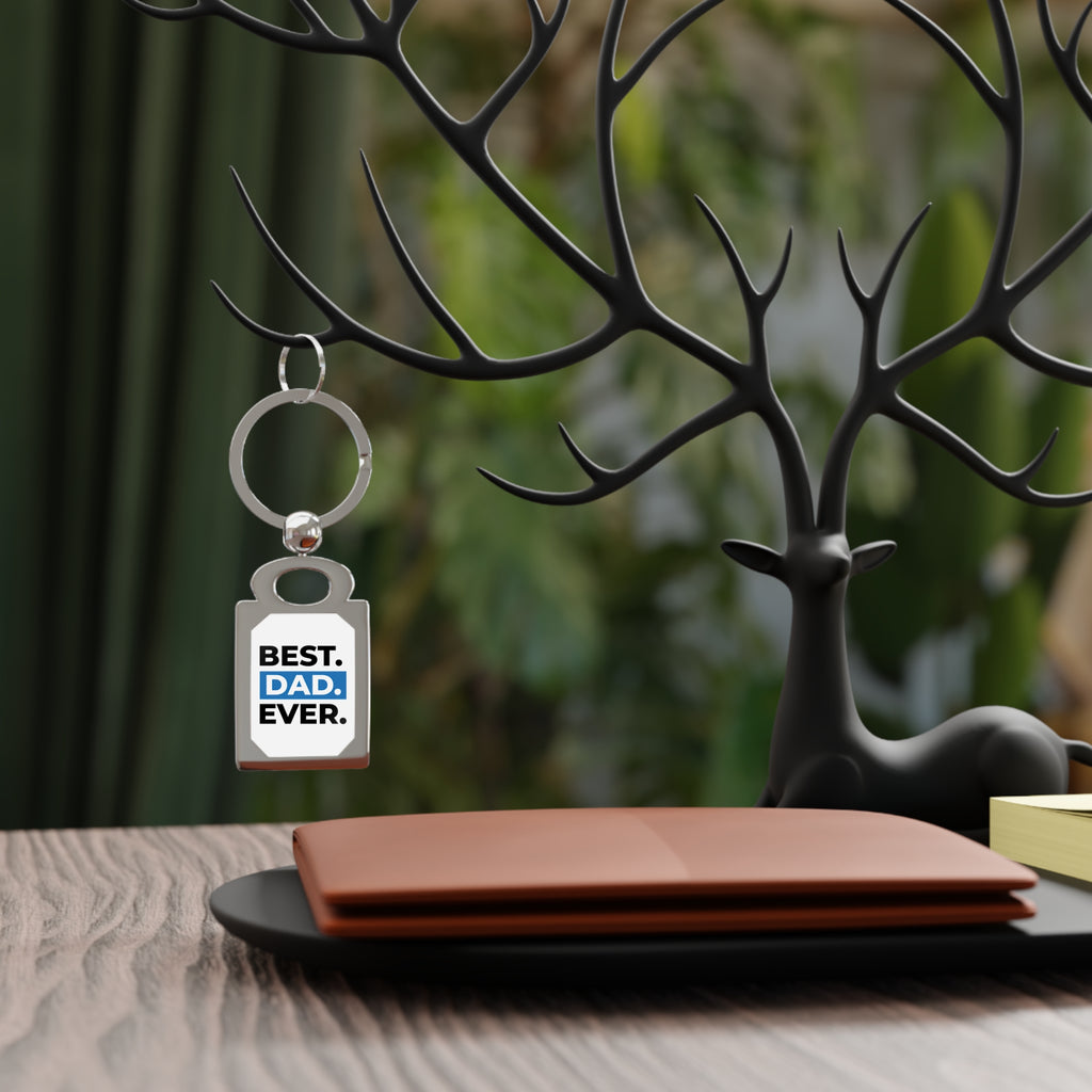 Best. Dad. Ever. Rectangle Photo Keyring — Personalized Father’s Day Gift