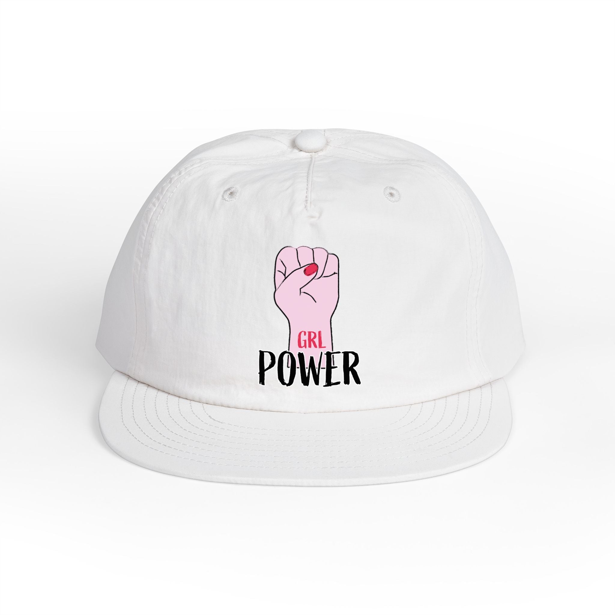 Surf Cap — "GRL POWER" Raised Fist Embroidered Surf Cap