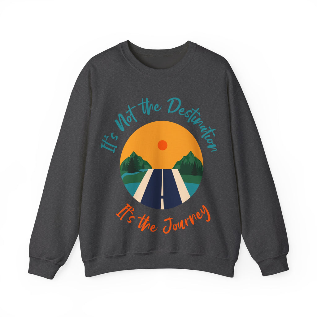 Crewneck Sweatshirt — "It's Not the Destination, It's the Journey" Retro Road Trip Design