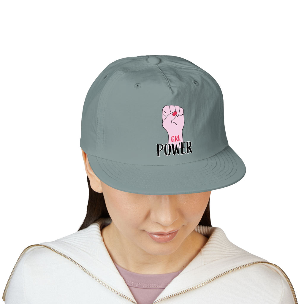Surf Cap — "GRL POWER" Raised Fist Embroidered Surf Cap