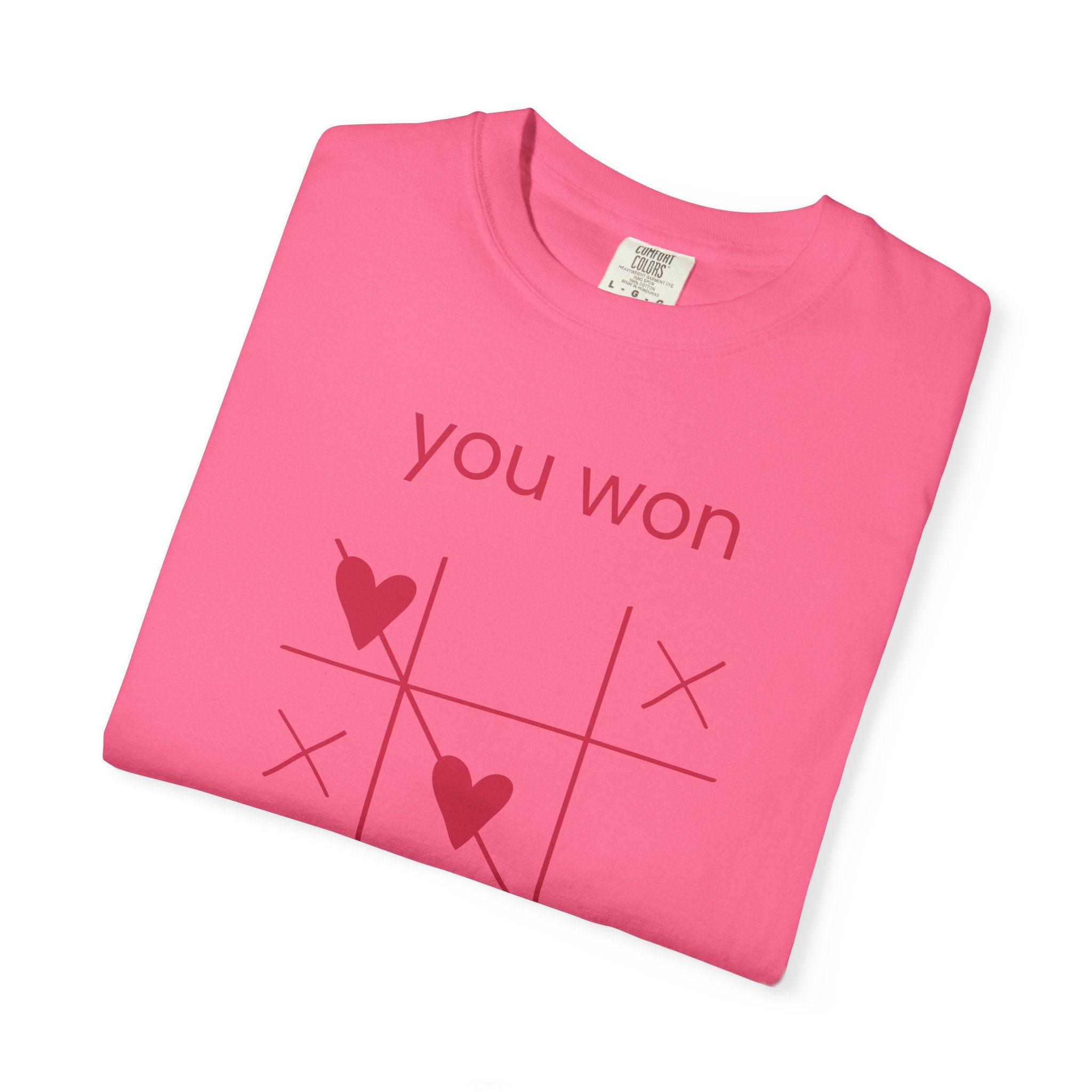 You Won My Heart T-Shirt — Tic-Tac-Toe Heart Valentine Tee
