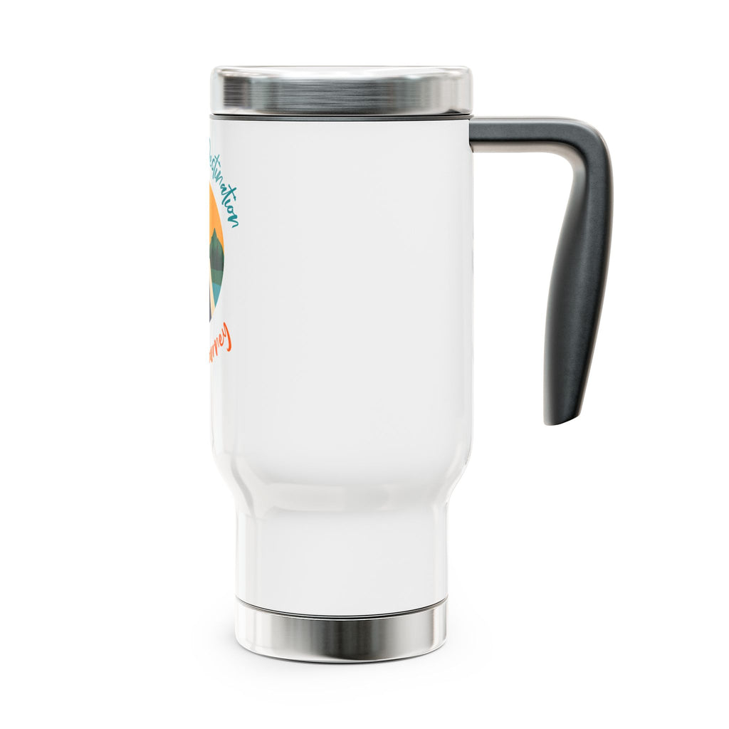 Travel Mug — 'It's Not the Destination, It's the Journey' Scenic Road Stainless Steel Tumbler (14oz)