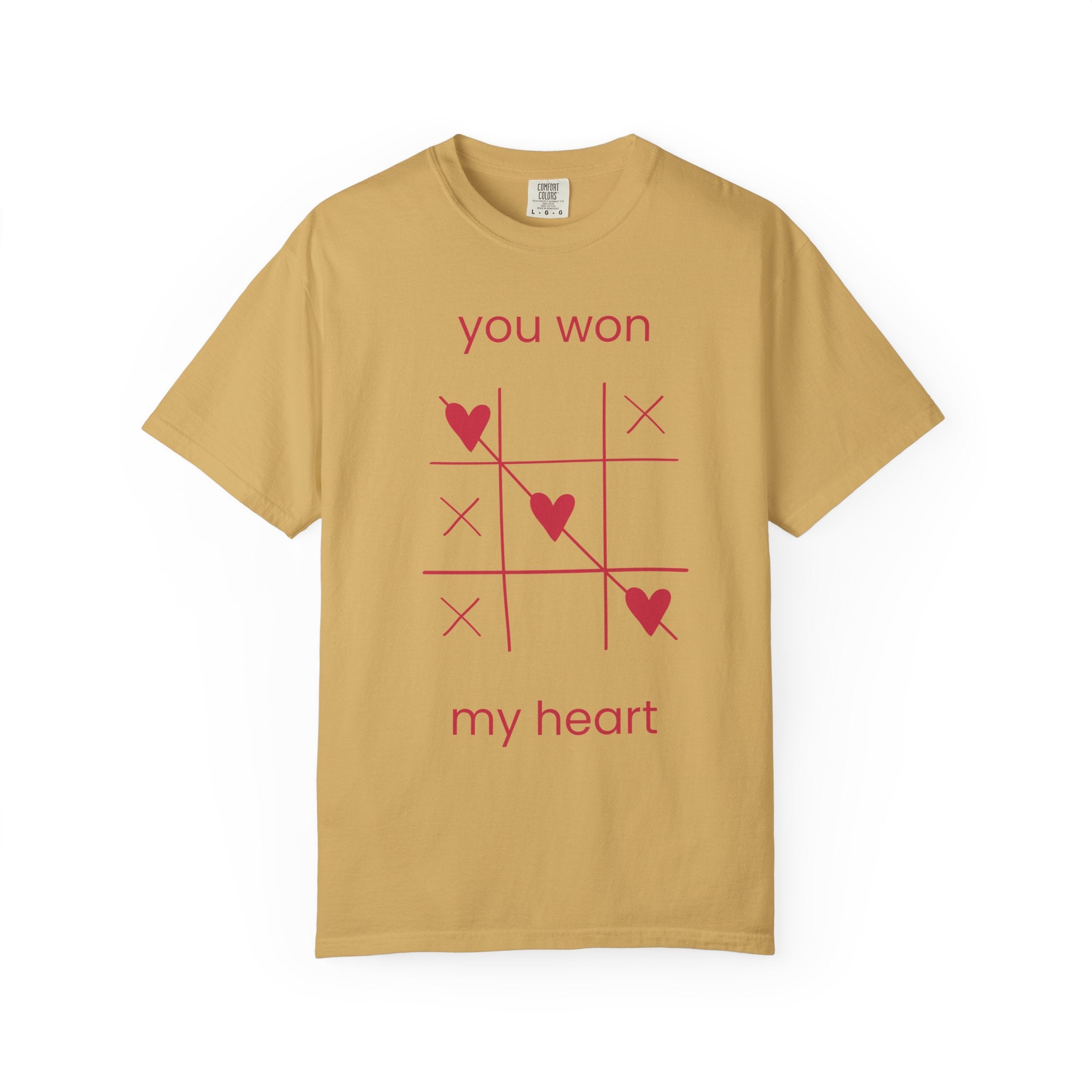 You Won My Heart T-Shirt — Tic-Tac-Toe Heart Valentine Tee
