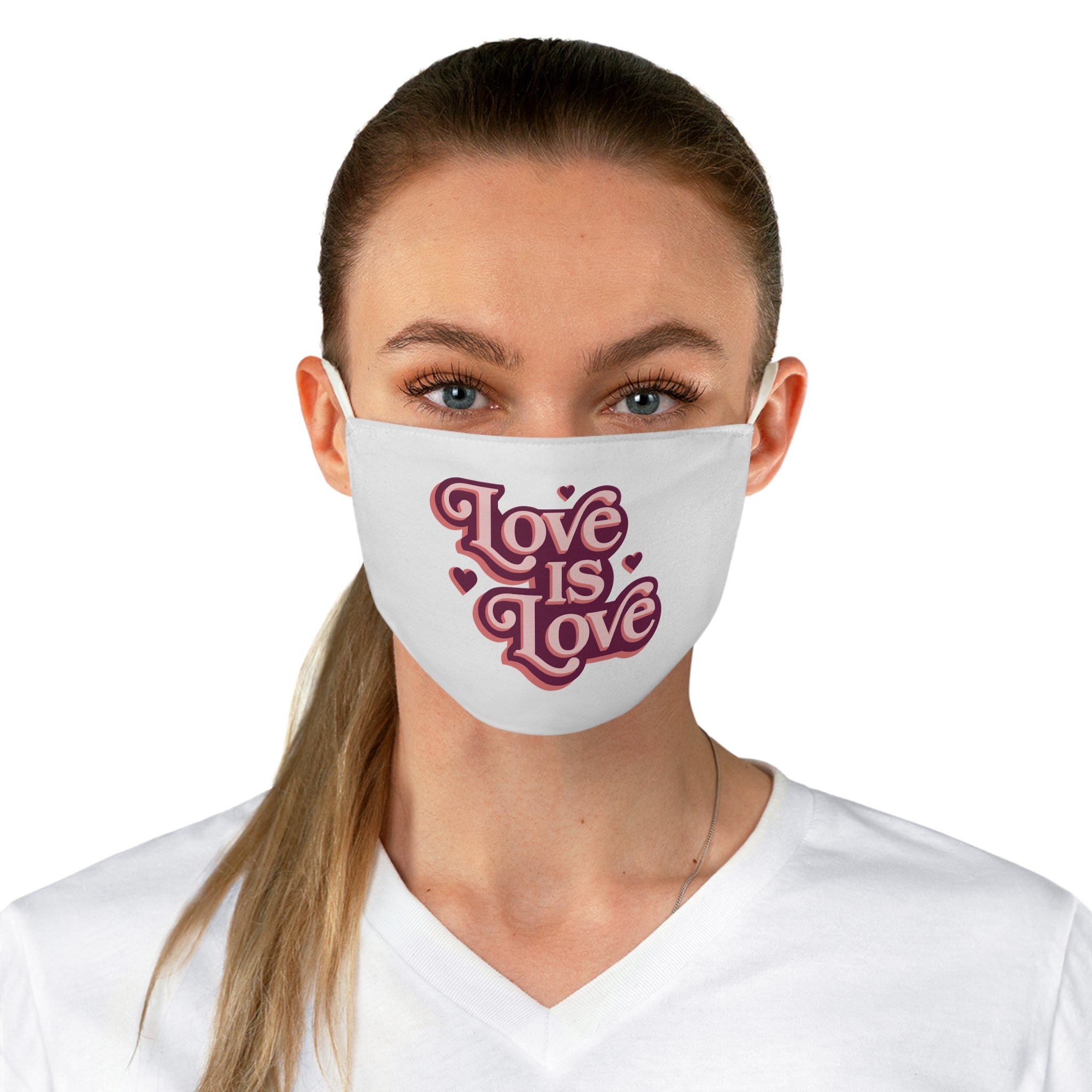 Love Is Love Face Mask — LGBTQ+ Pride Retro Script Mask