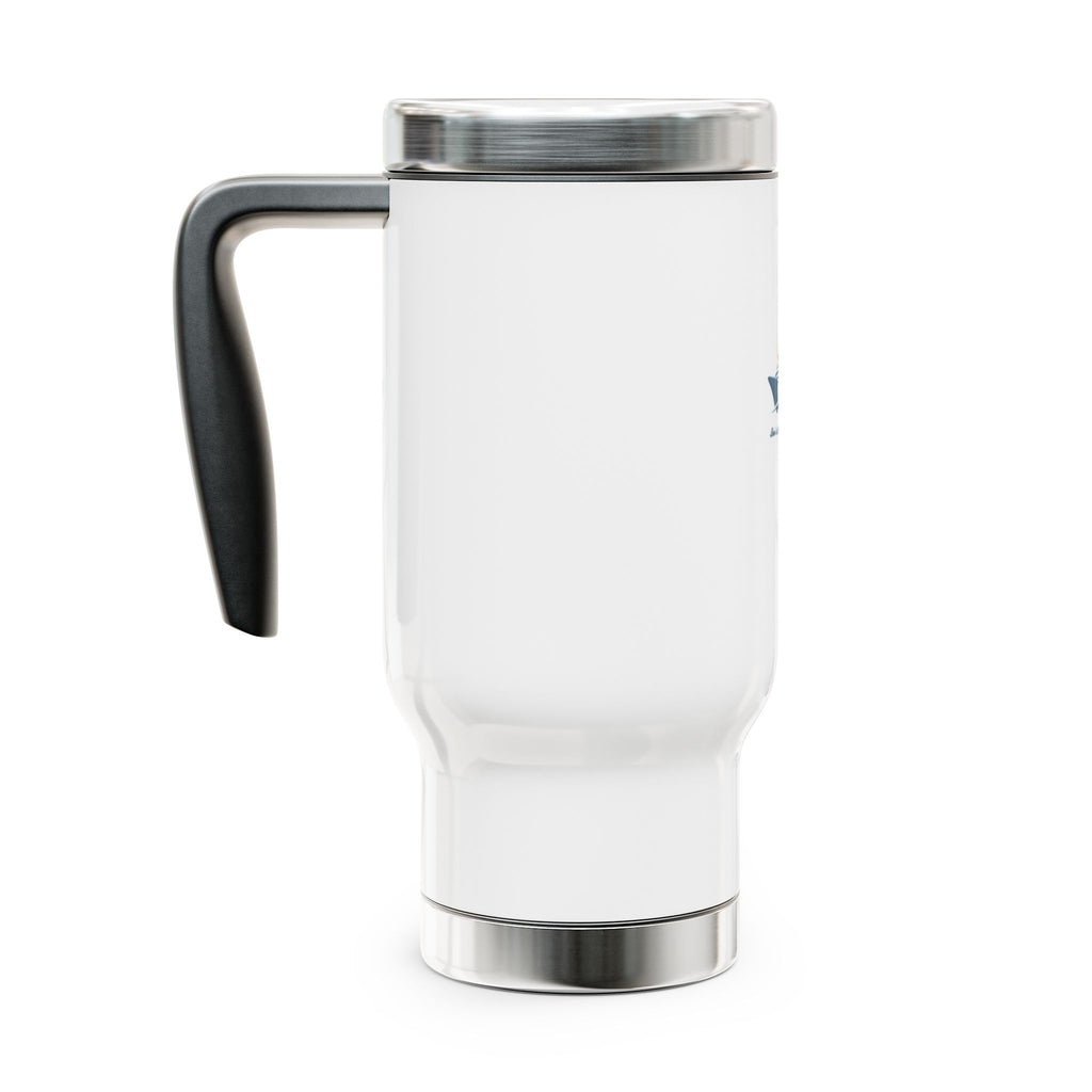 Travel Mug — Beach Sunrise Logo 14oz Stainless Steel Travel Mug with Handle