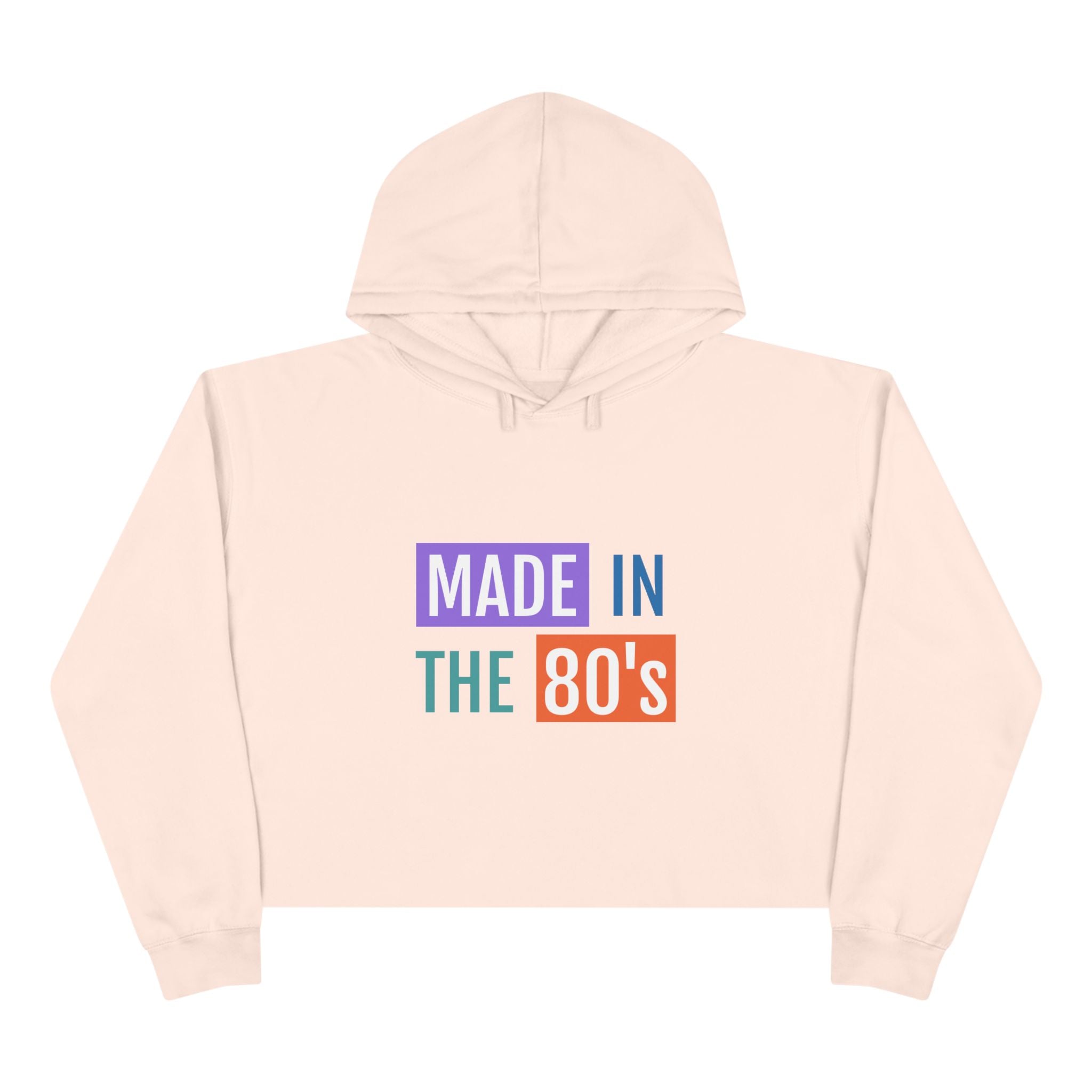 Made in the 80's Crop Hoodie — Retro 80s Graphic Cropped Sweatshirt