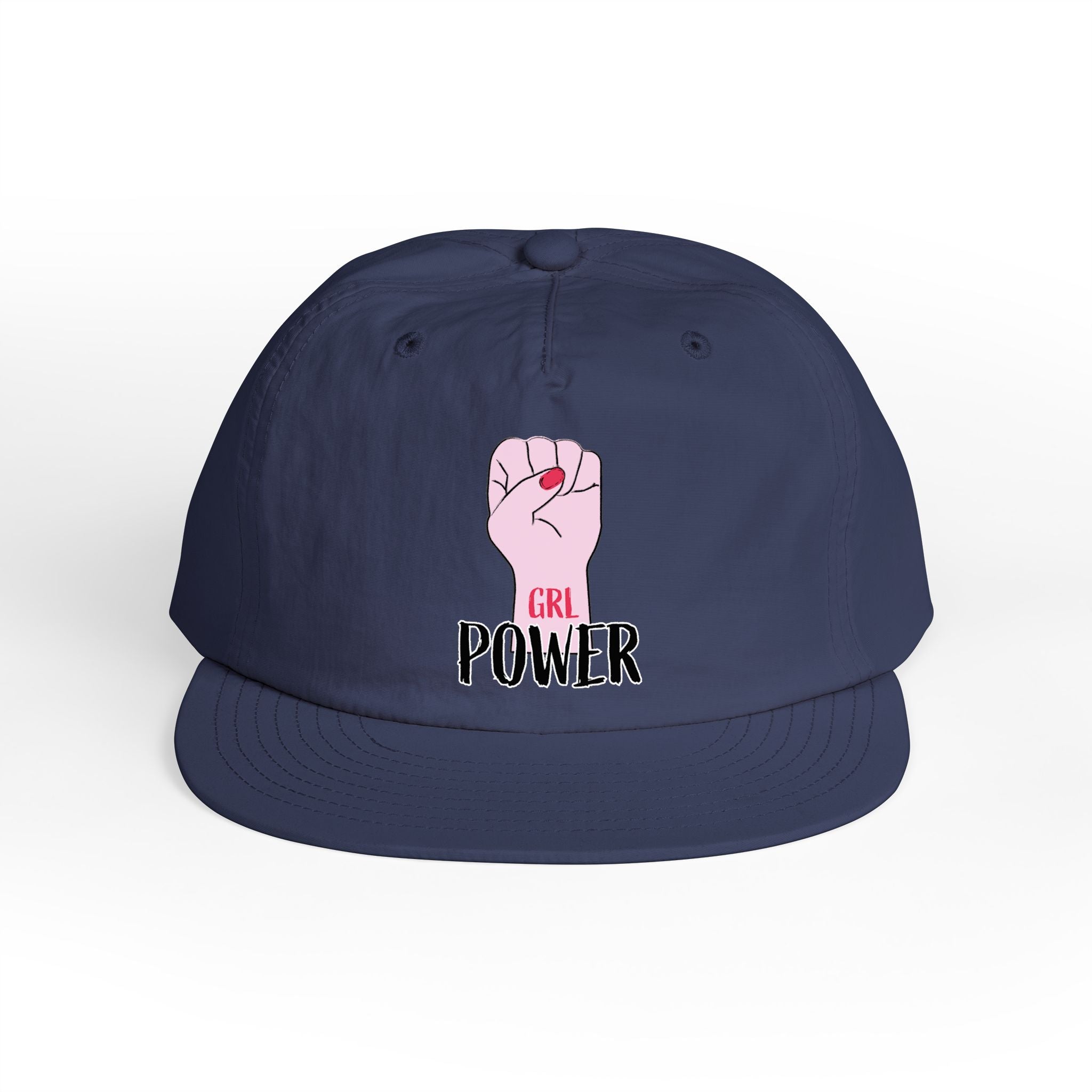 Surf Cap — "GRL POWER" Raised Fist Embroidered Surf Cap