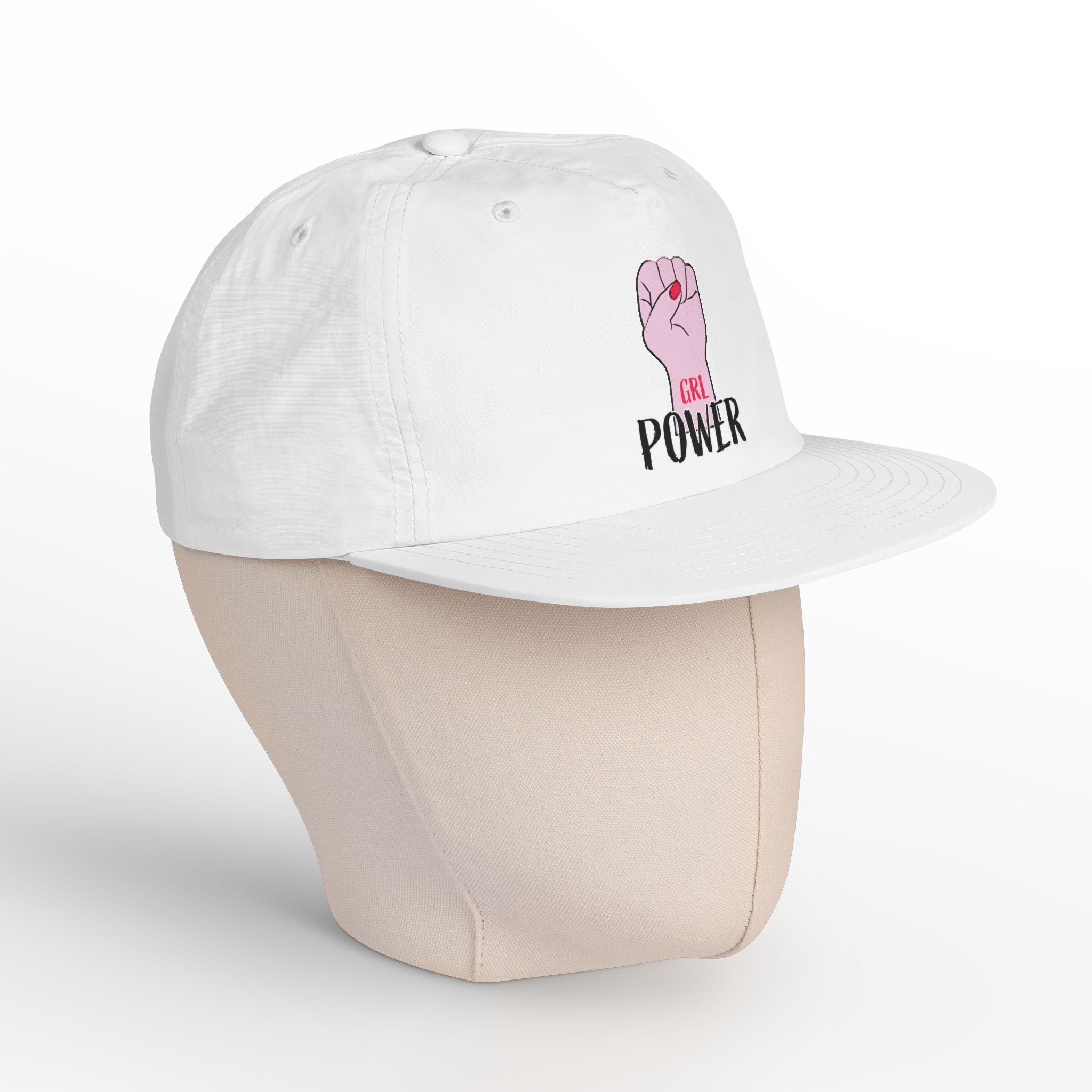 Surf Cap — "GRL POWER" Raised Fist Embroidered Surf Cap