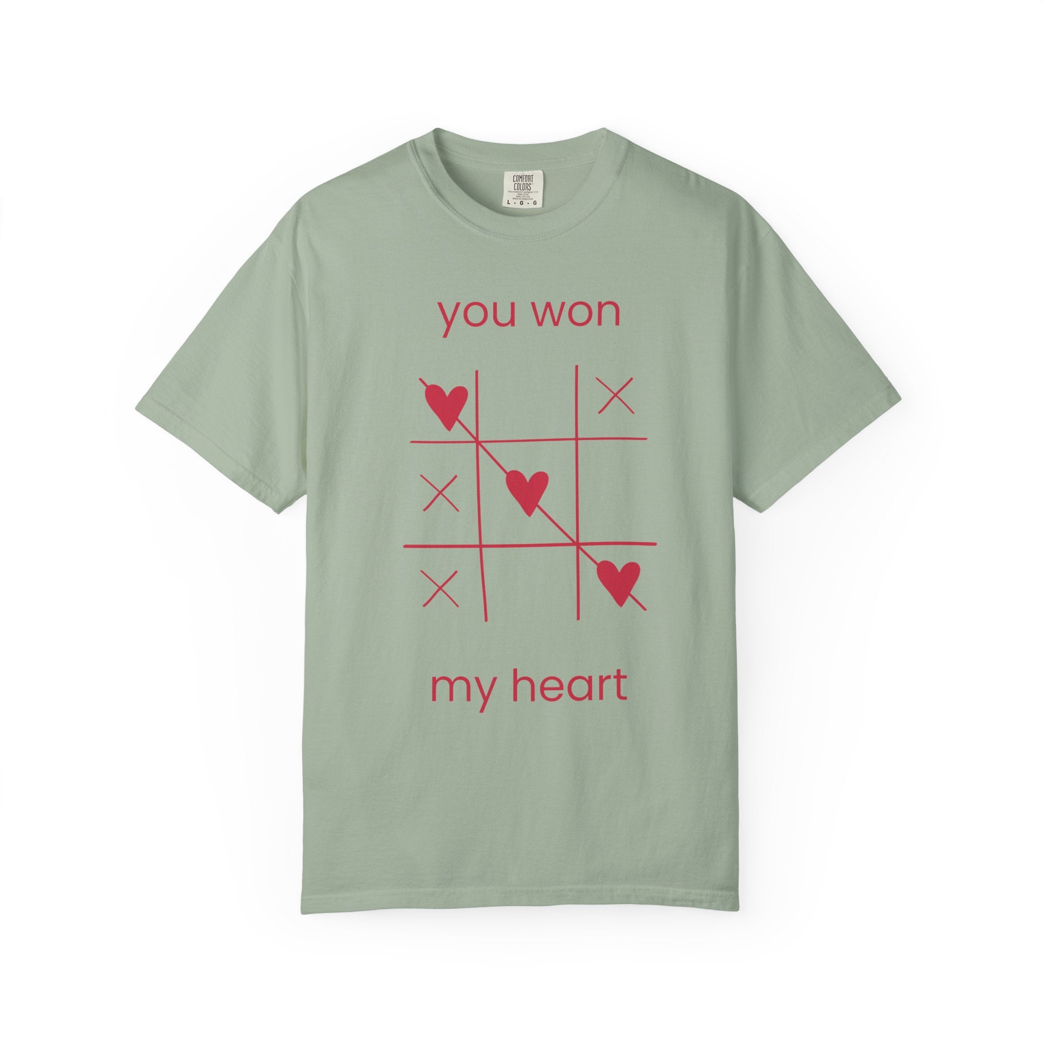 You Won My Heart T-Shirt — Tic-Tac-Toe Heart Valentine Tee