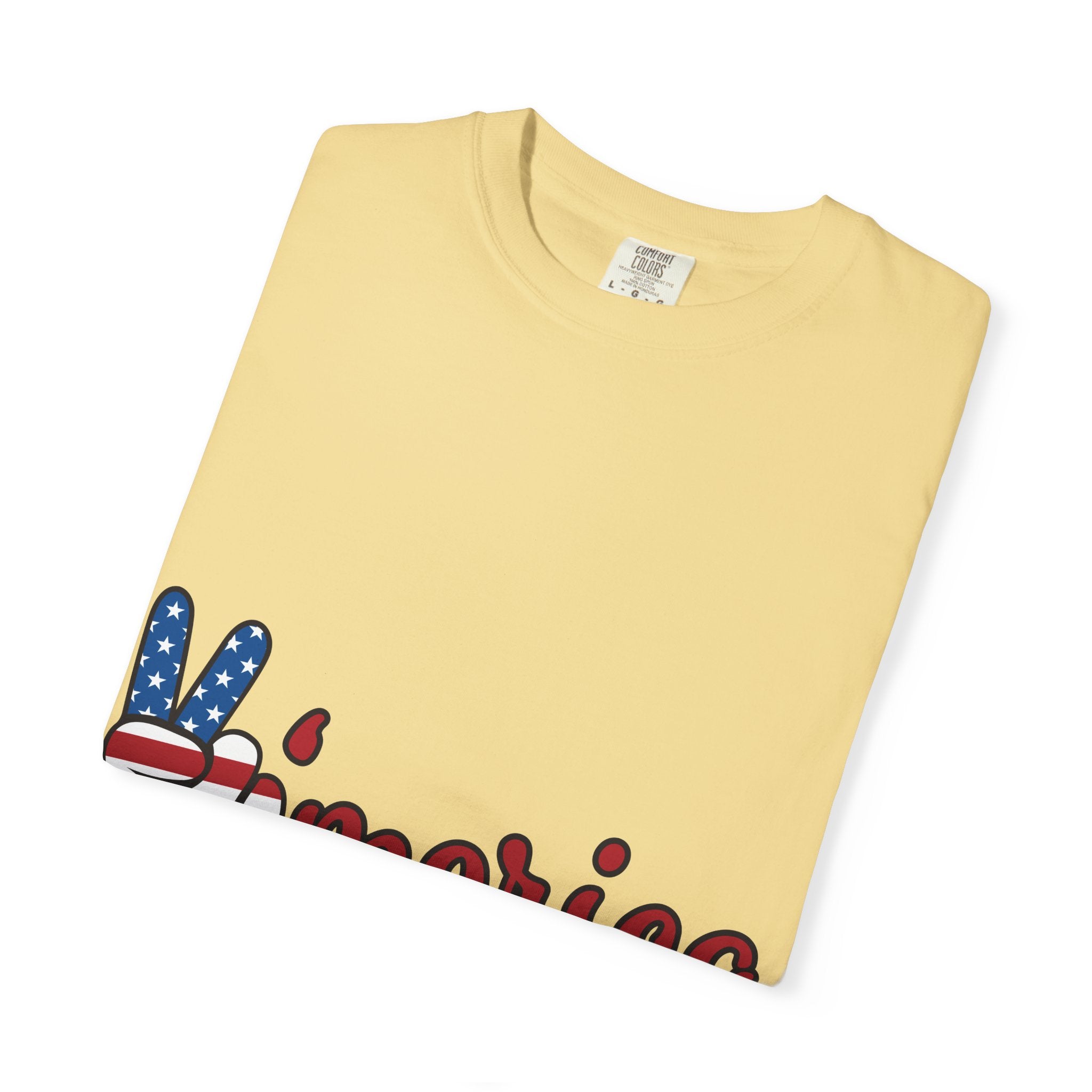 'Merica Peace Sign T-Shirt — Patriotic USA Flag Graphic Tee for 4th of July