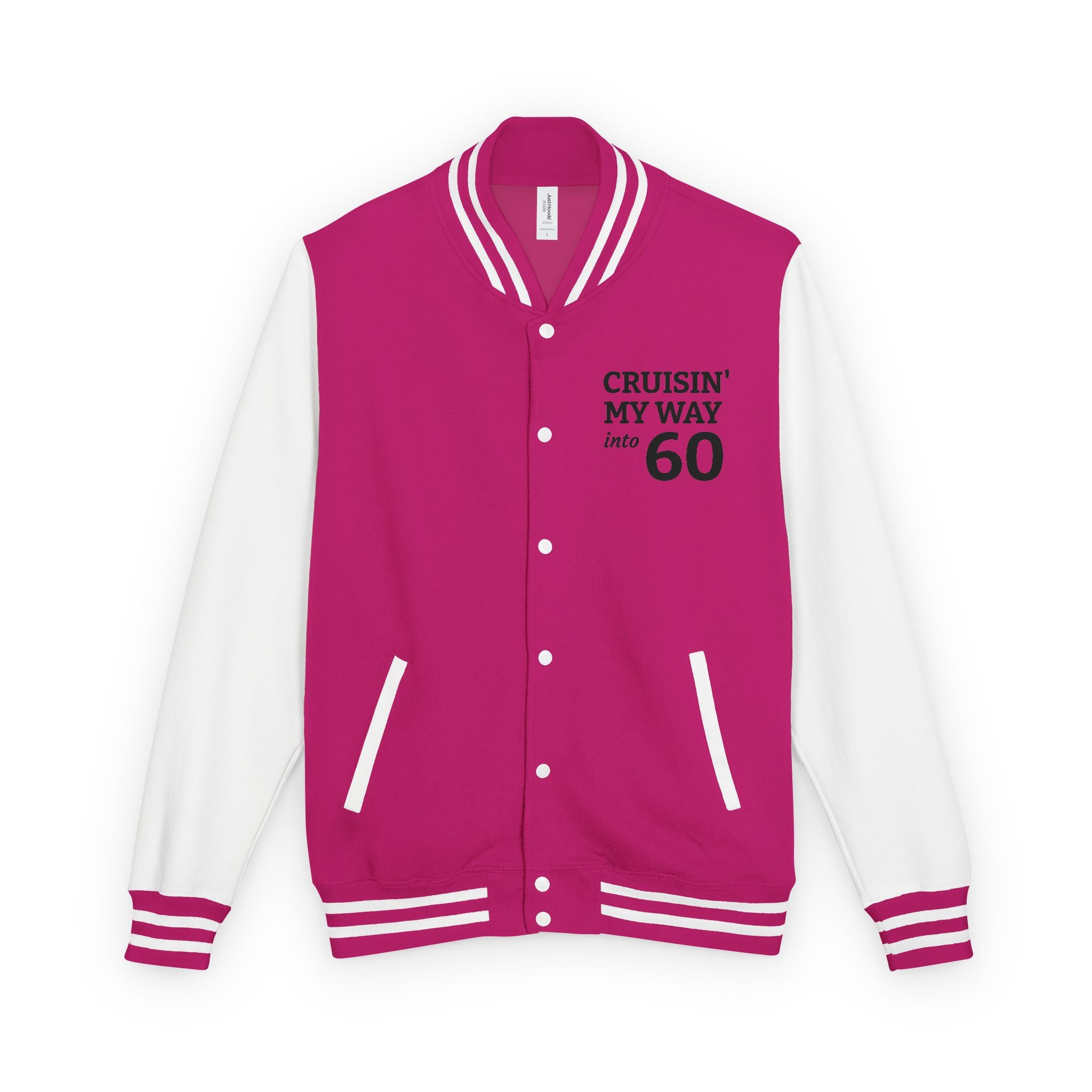 Letterman Jacket – “Cruisin’ My Way to 60” Retro Birthday Varsity Coat