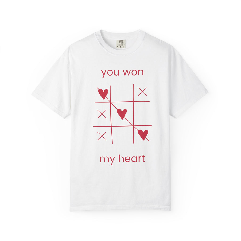 You Won My Heart T-Shirt — Tic-Tac-Toe Heart Valentine Tee