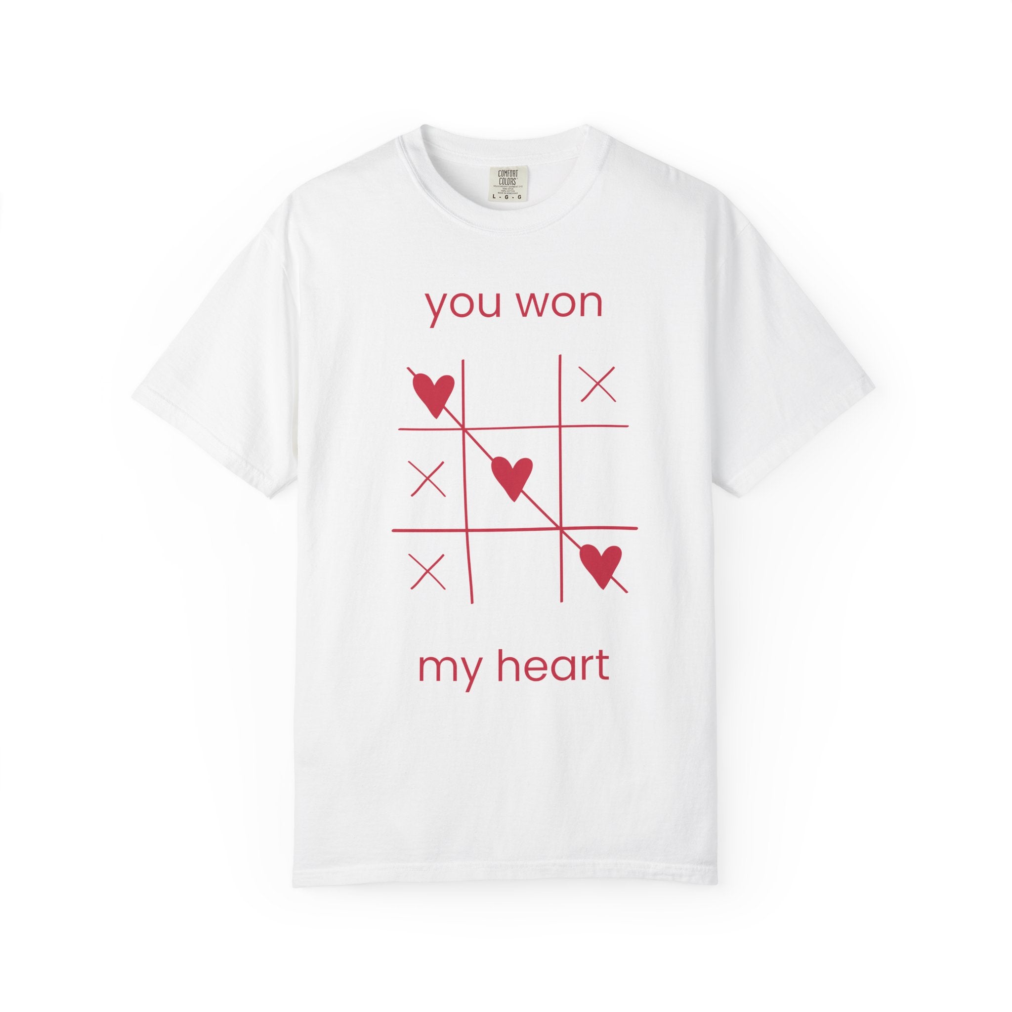 You Won My Heart T-Shirt — Tic-Tac-Toe Heart Valentine Tee