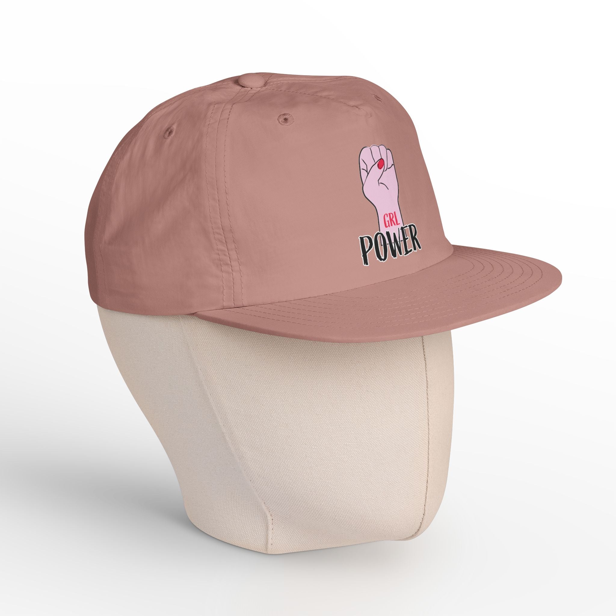 Surf Cap — "GRL POWER" Raised Fist Embroidered Surf Cap