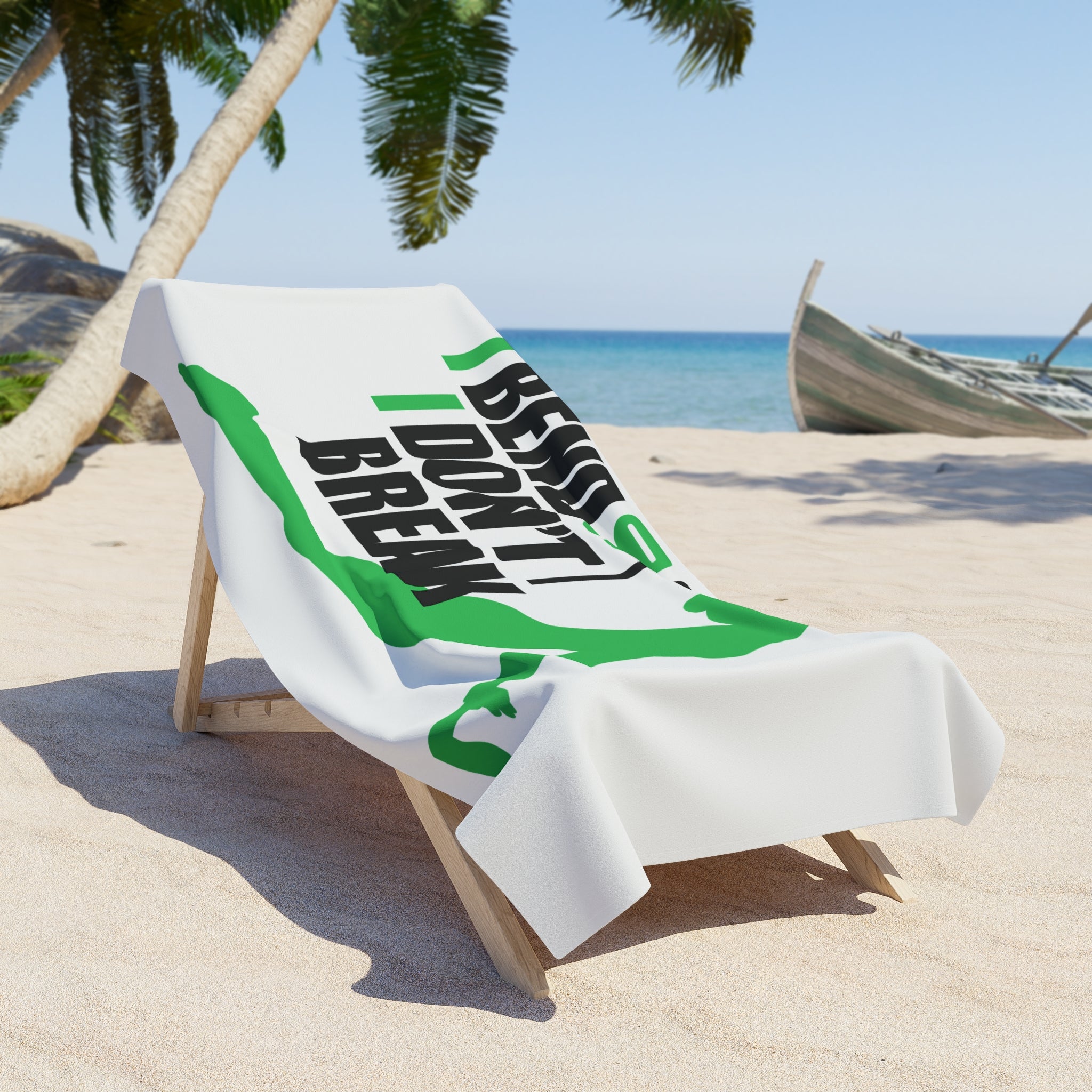 Beach Towel - I Bend So I Don't Break Yoga Pose Design