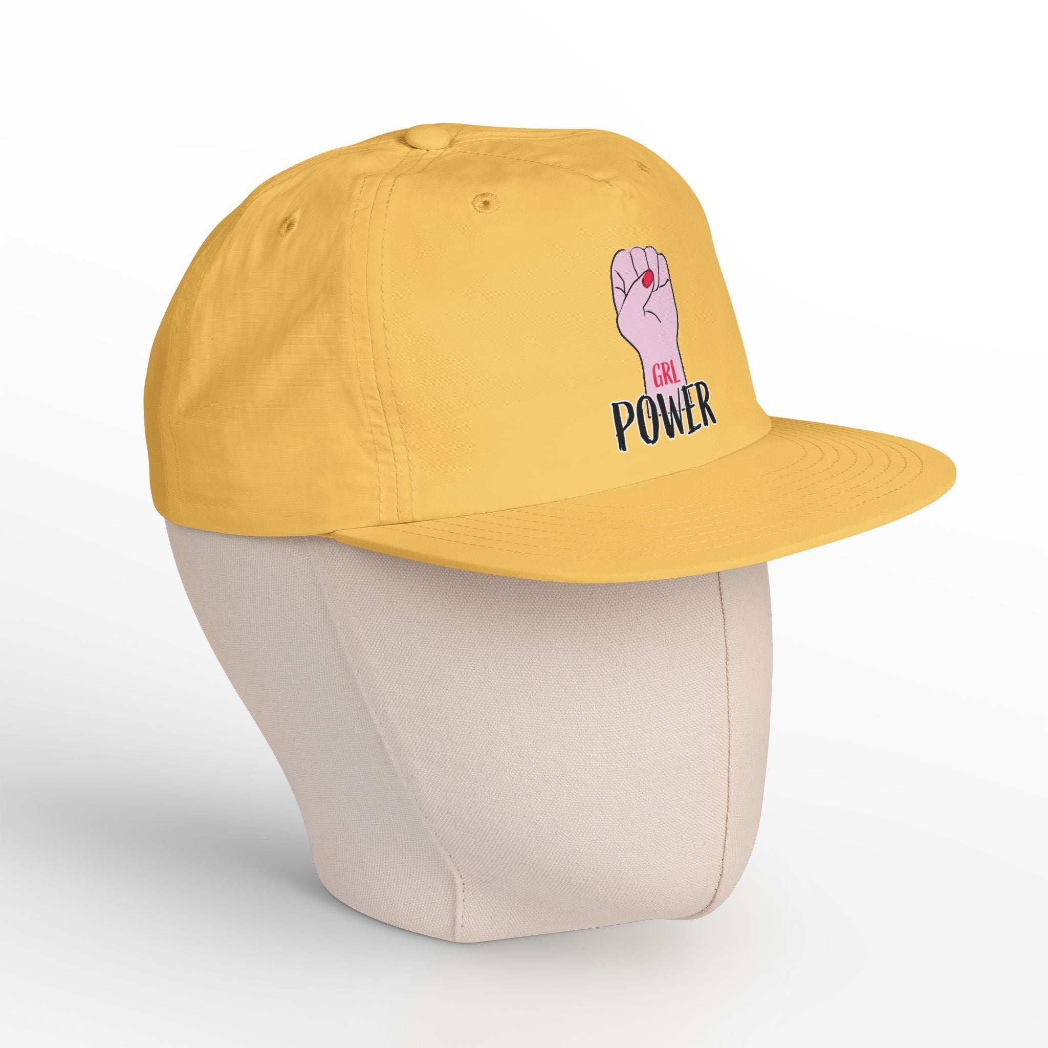 Surf Cap — "GRL POWER" Raised Fist Embroidered Surf Cap