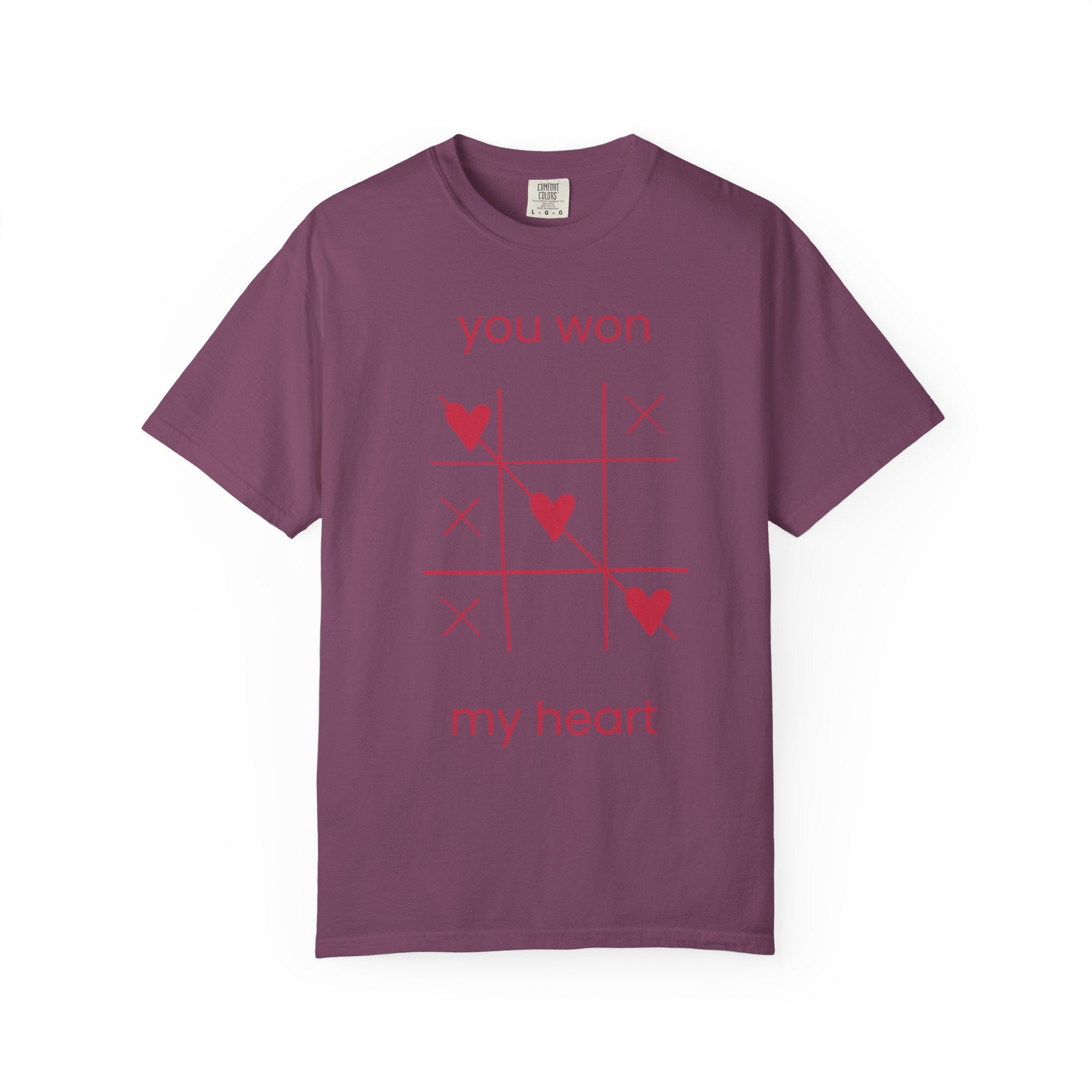 You Won My Heart T-Shirt — Tic-Tac-Toe Heart Valentine Tee
