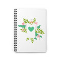 Floral Heart T-Shirt Spiral Notebook