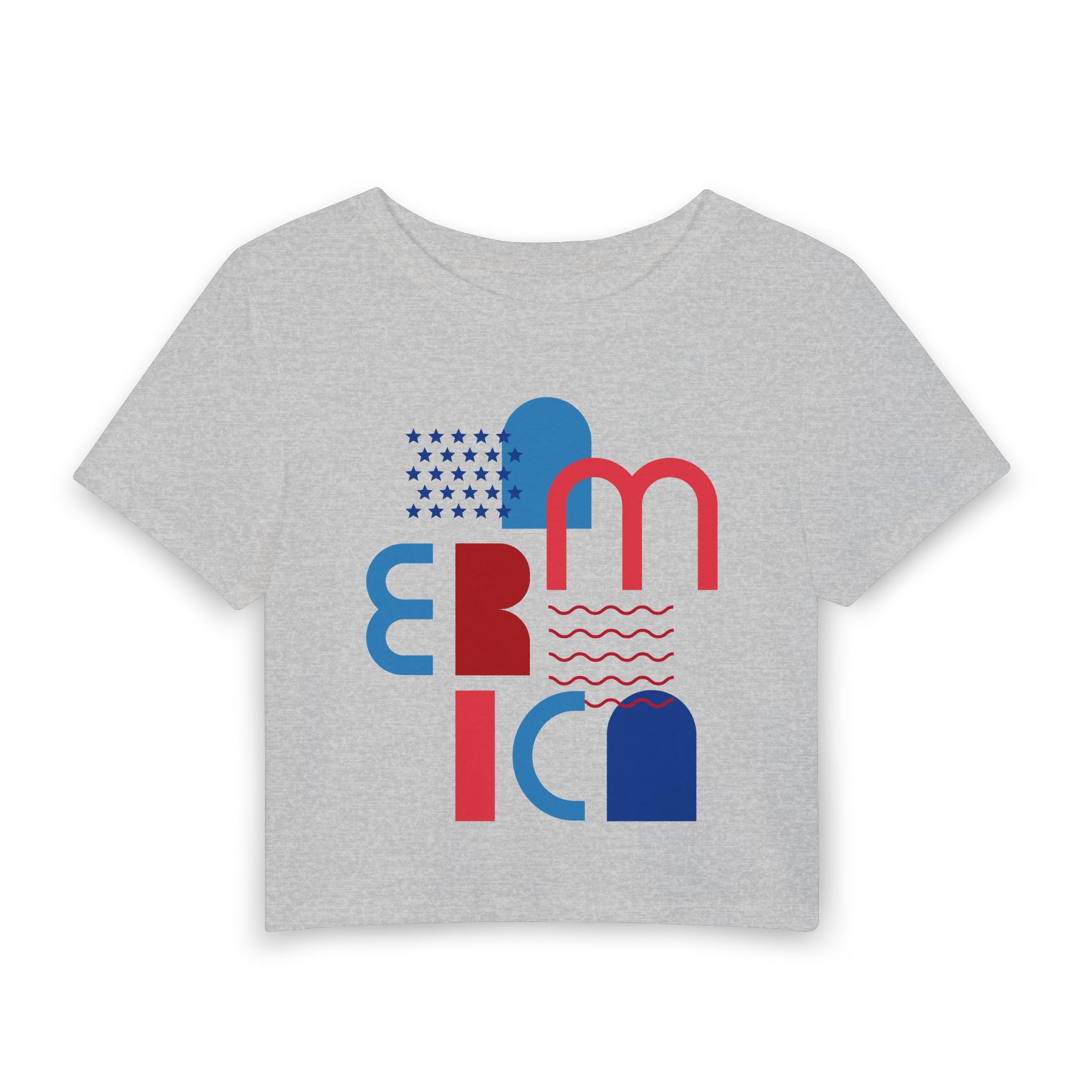 Patriotic 'America' Graphic Baby Tee - Red, White & Blue USA Design