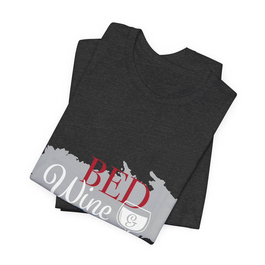 Bed Wine & Blue T-Shirt — Patriotic Red, White & Blue Wine Tee