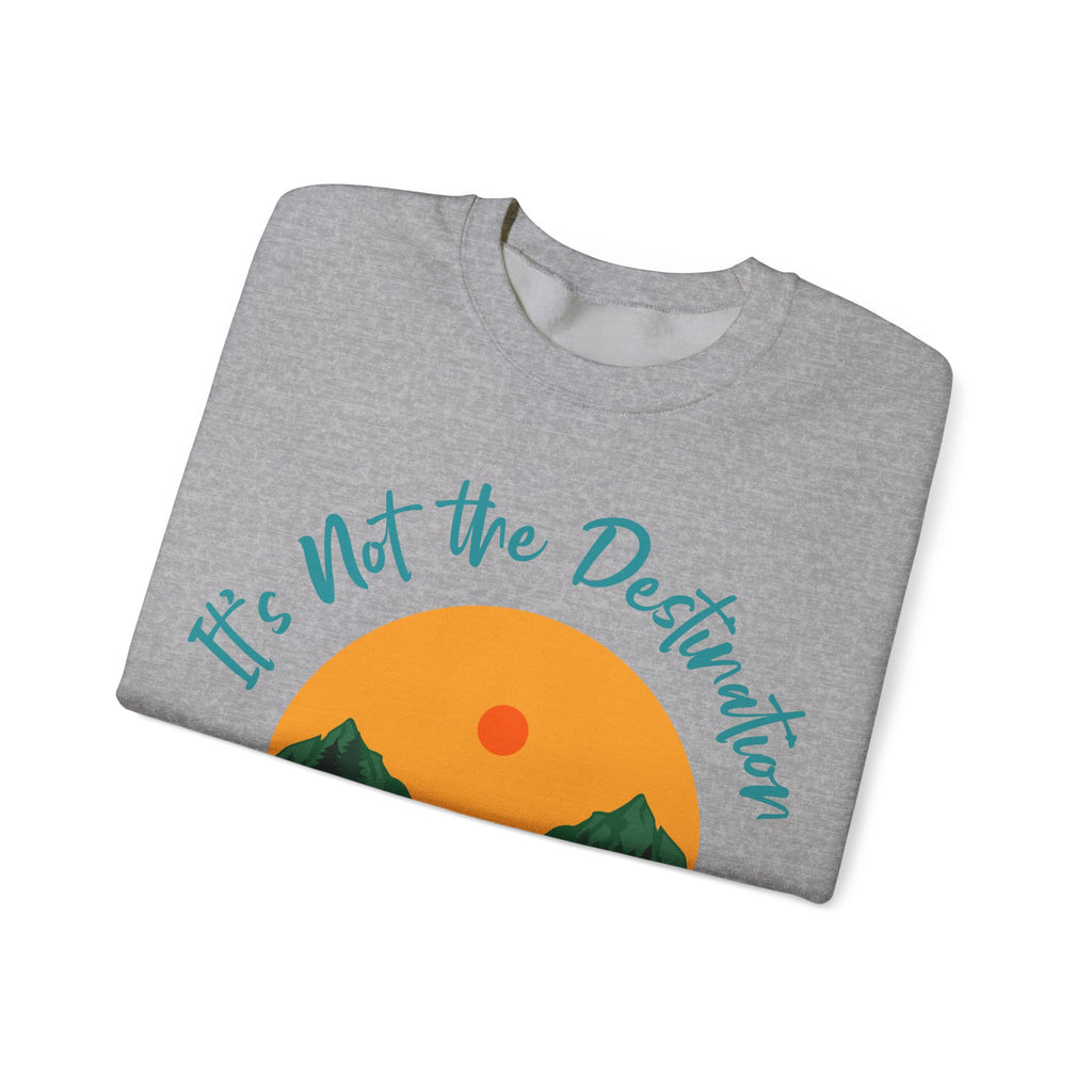Crewneck Sweatshirt — "It's Not the Destination, It's the Journey" Retro Road Trip Design
