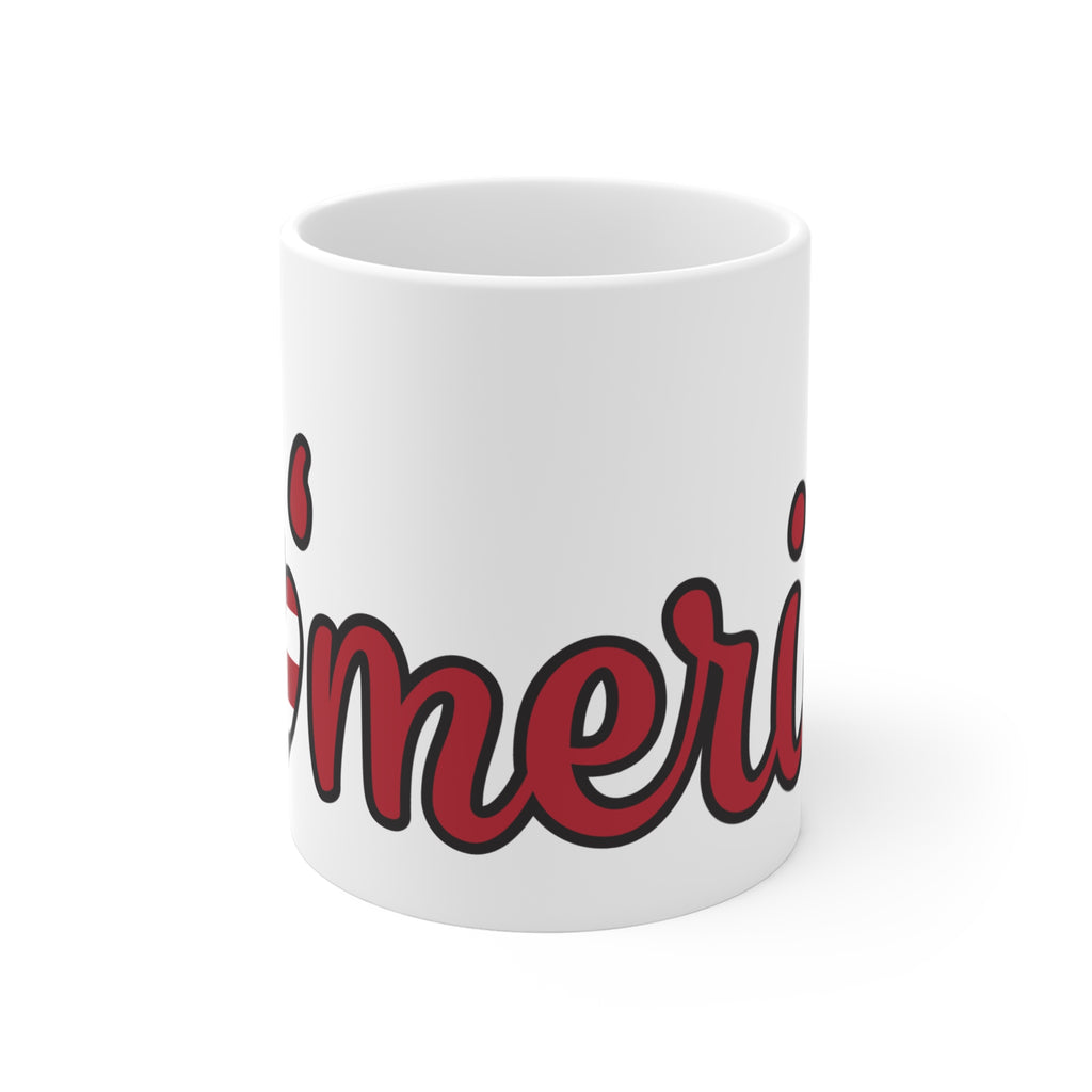 Patriotic Peace Sign Mug - American Flag 11oz Coffee Cup