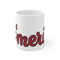 Patriotic Peace Sign Mug - American Flag 11oz Coffee Cup