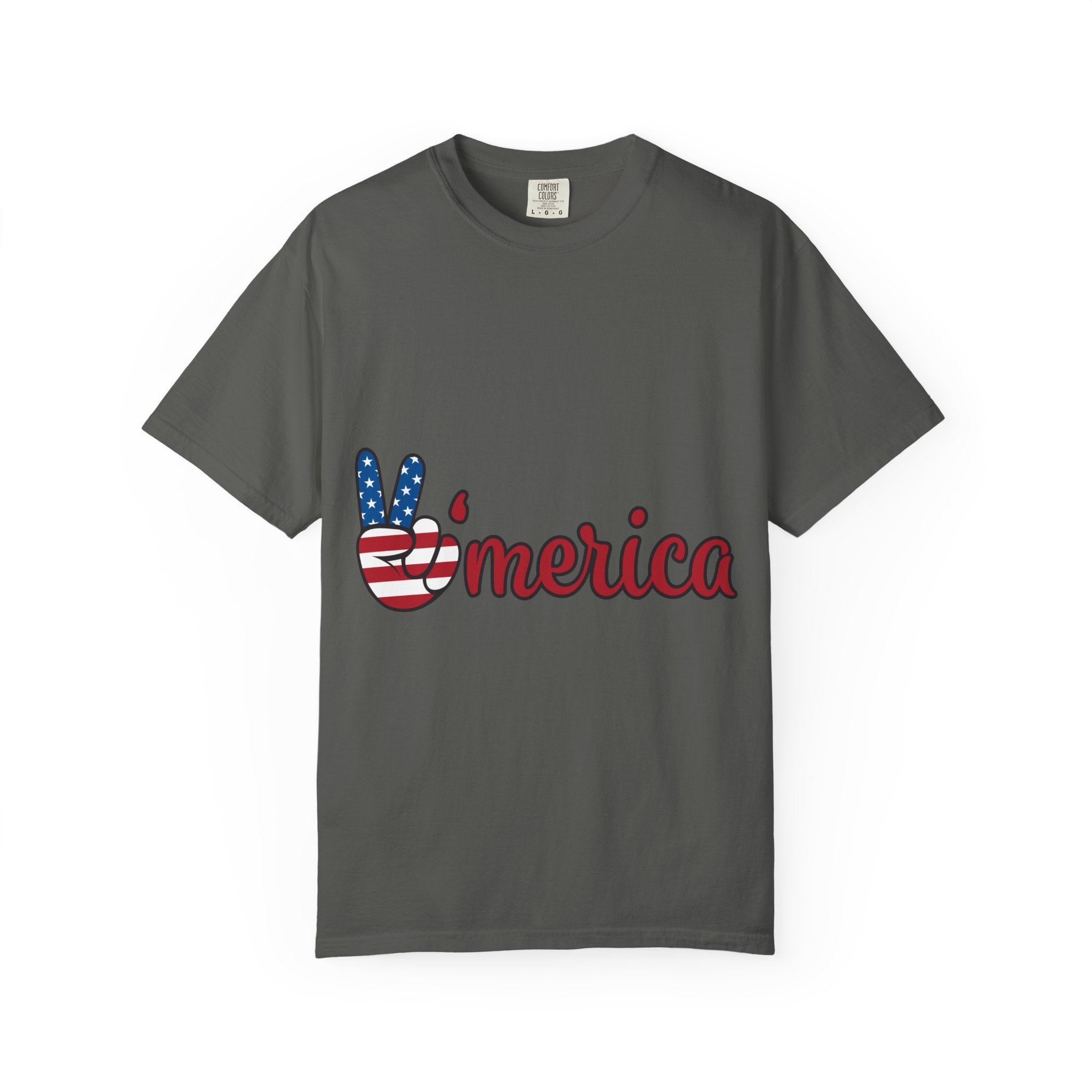 'Merica Peace Sign T-Shirt — Patriotic USA Flag Graphic Tee for 4th of July