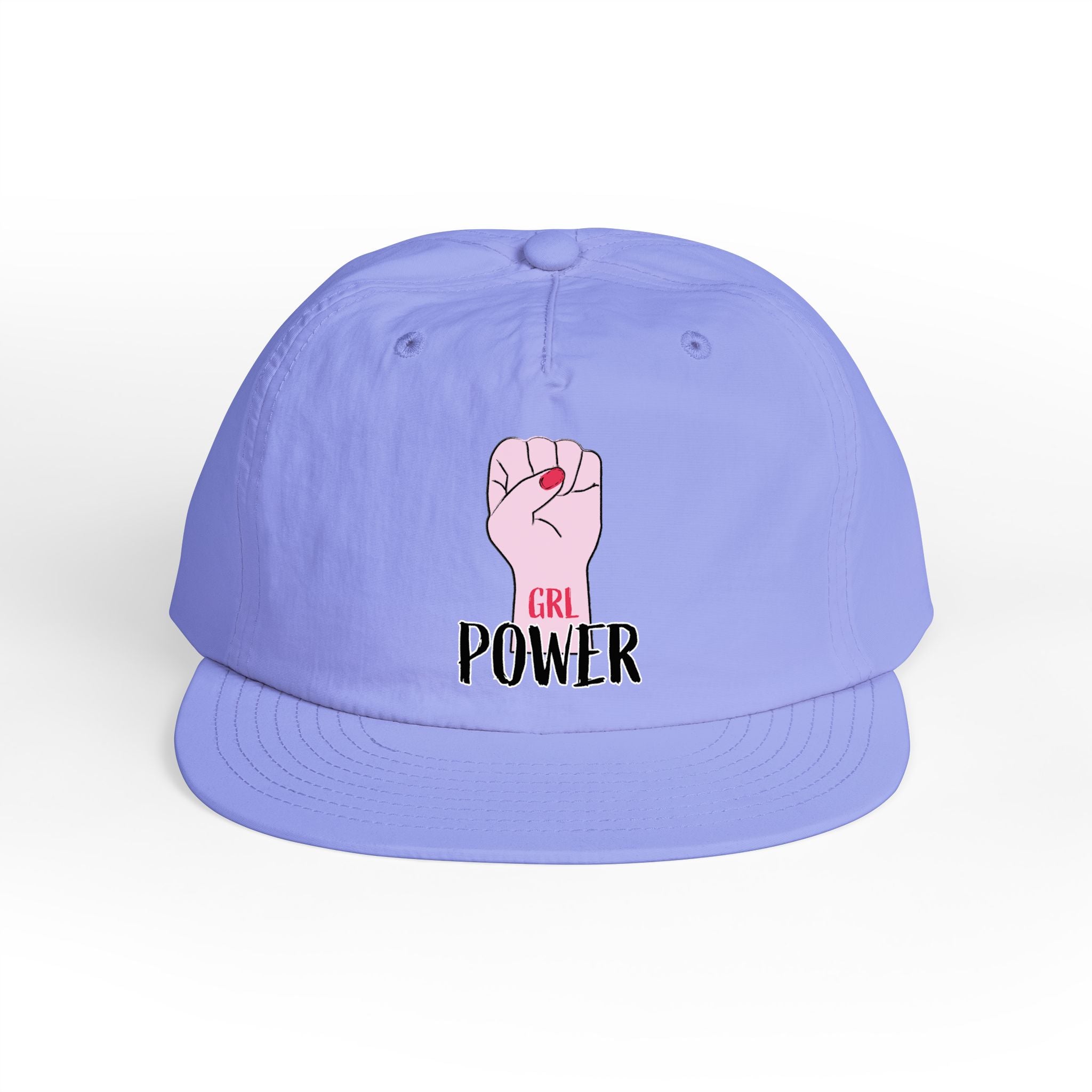 Surf Cap — "GRL POWER" Raised Fist Embroidered Surf Cap