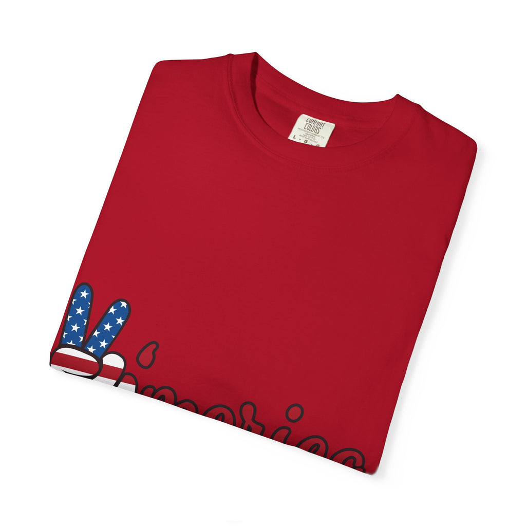 'Merica Peace Sign T-Shirt — Patriotic USA Flag Graphic Tee for 4th of July