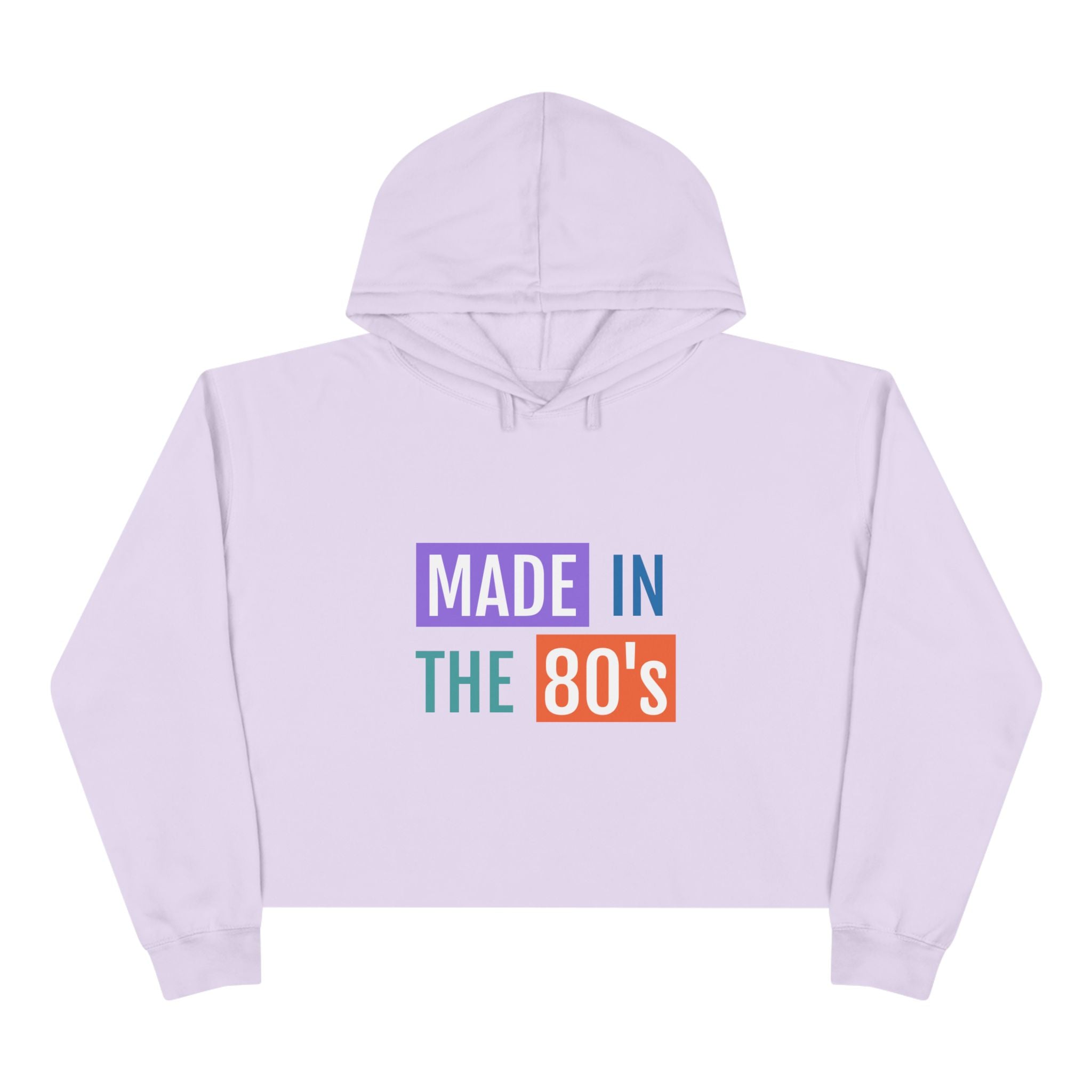 Made in the 80's Crop Hoodie — Retro 80s Graphic Cropped Sweatshirt