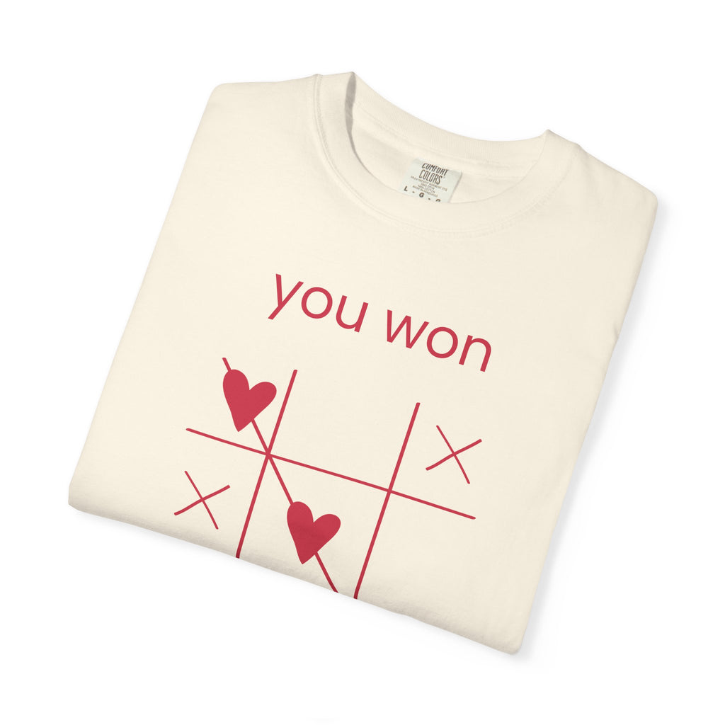 You Won My Heart T-Shirt — Tic-Tac-Toe Heart Valentine Tee