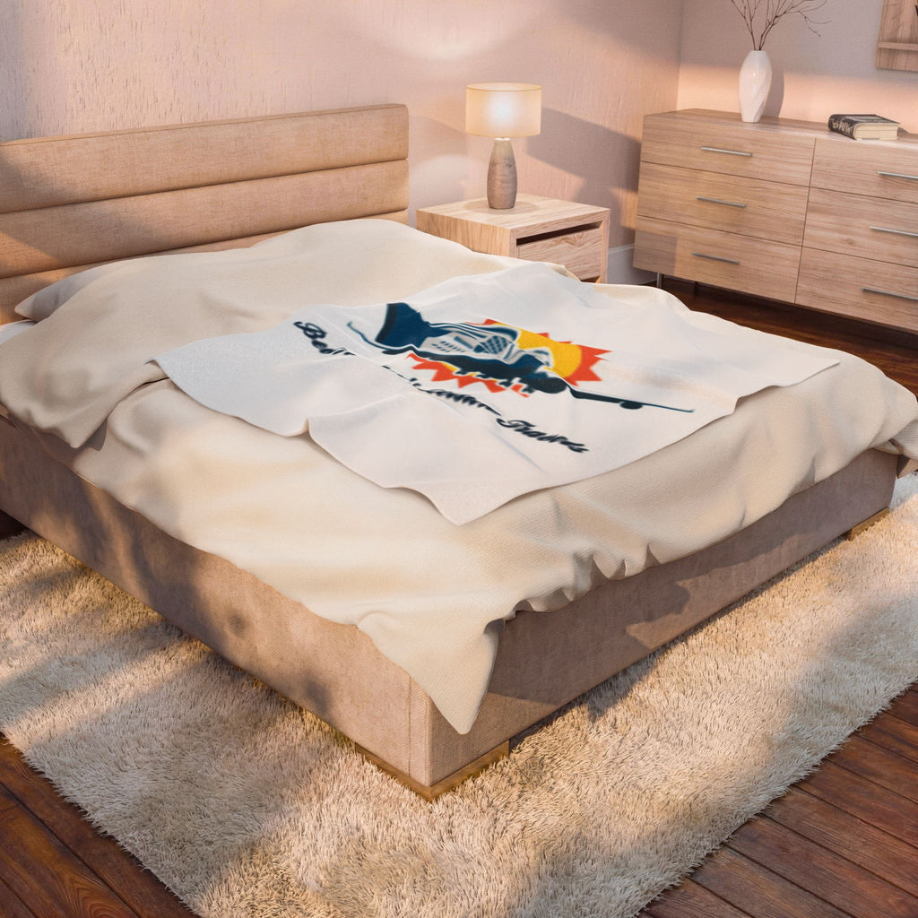 Plush Blanket — "Bei's & Mac's Leisure Travels" Cruise & Plane Travel Logo Throw