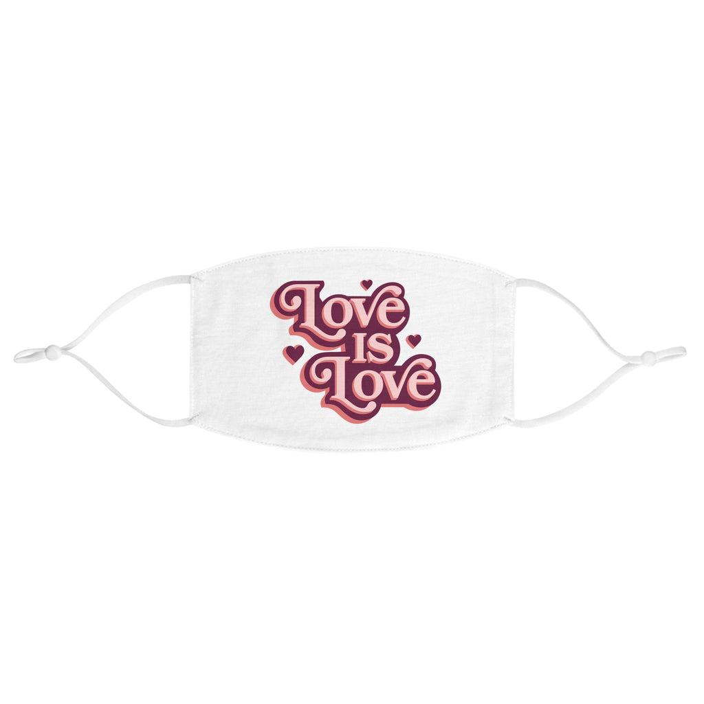 Love Is Love Face Mask — LGBTQ+ Pride Retro Script Mask