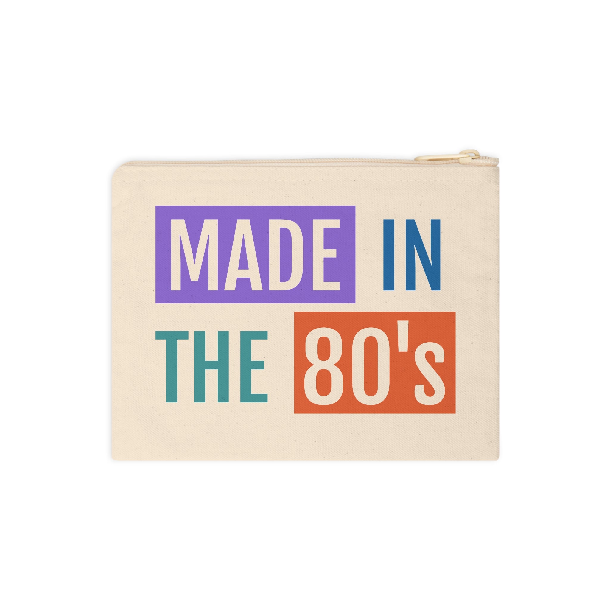 Made in the 80's Zipper Pouch — Retro 1980s Accessory Bag
