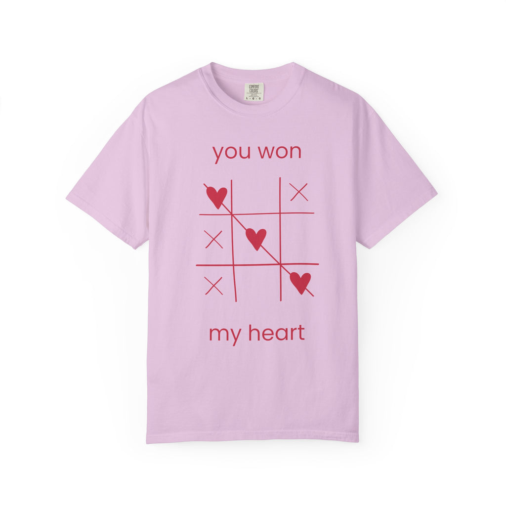 You Won My Heart T-Shirt — Tic-Tac-Toe Heart Valentine Tee