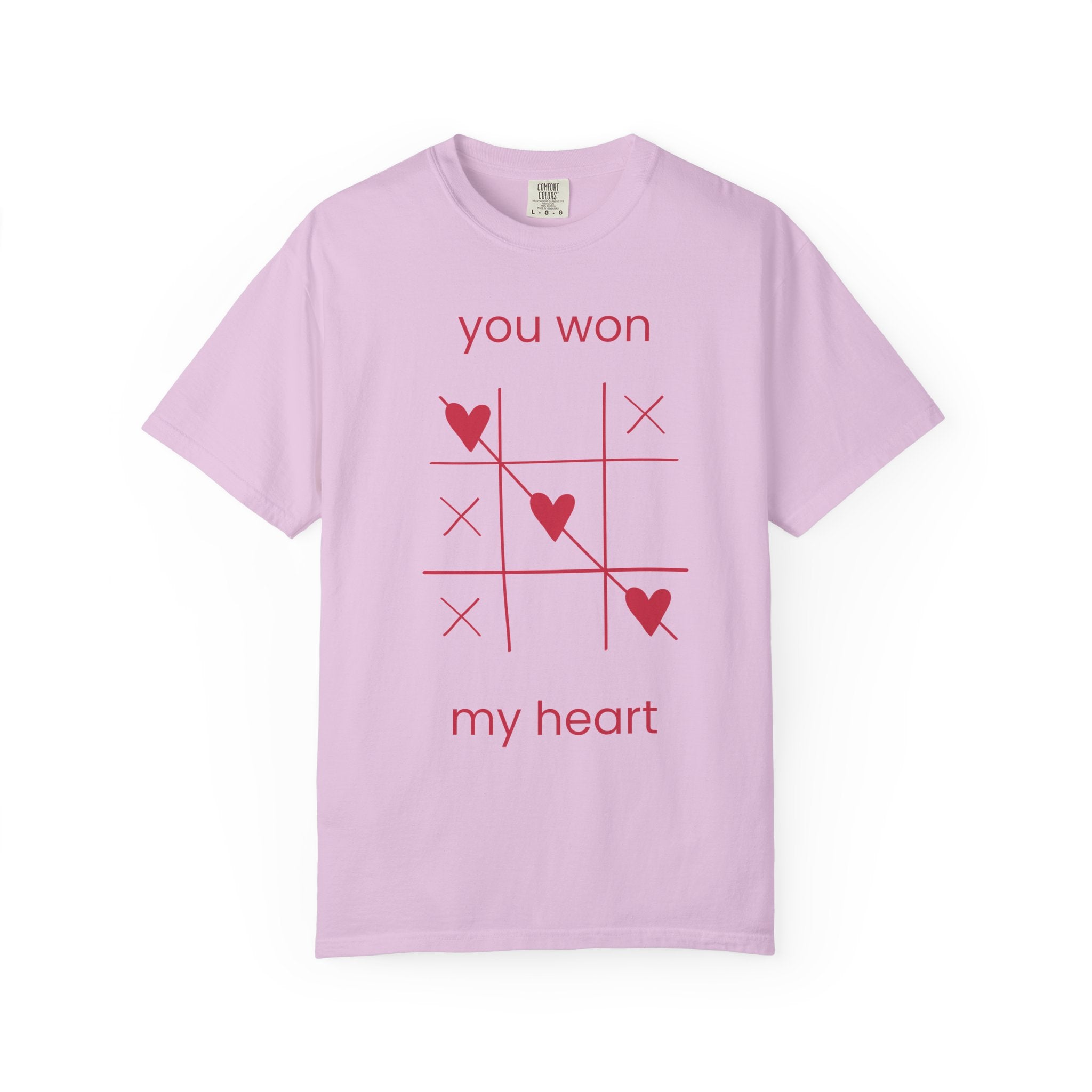 You Won My Heart T-Shirt — Tic-Tac-Toe Heart Valentine Tee