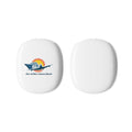 AirPods Max Case — Retro Travel Logo White Shell Protector