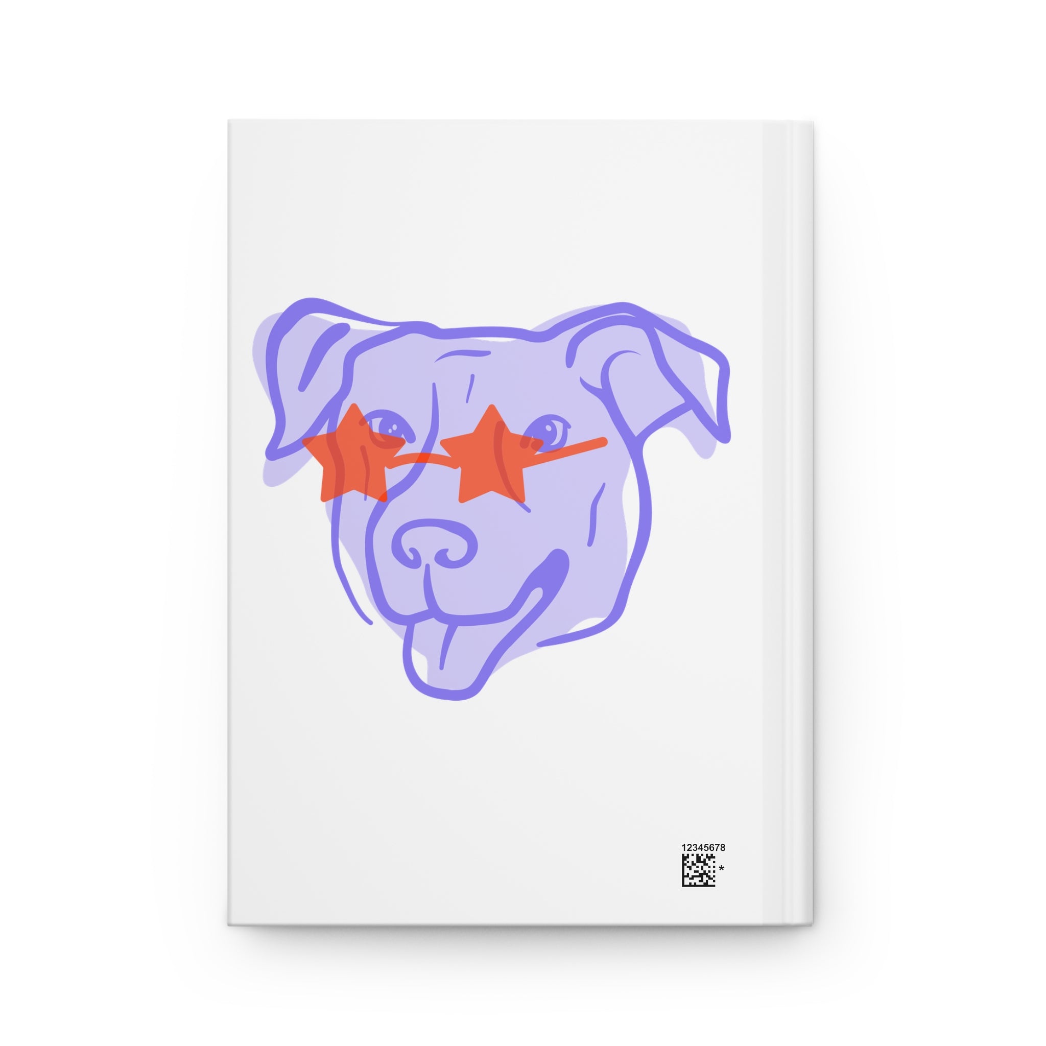 Dog Mom Hardcover Journal — Cute Paw Print & Star-Eyed Pup Notebook