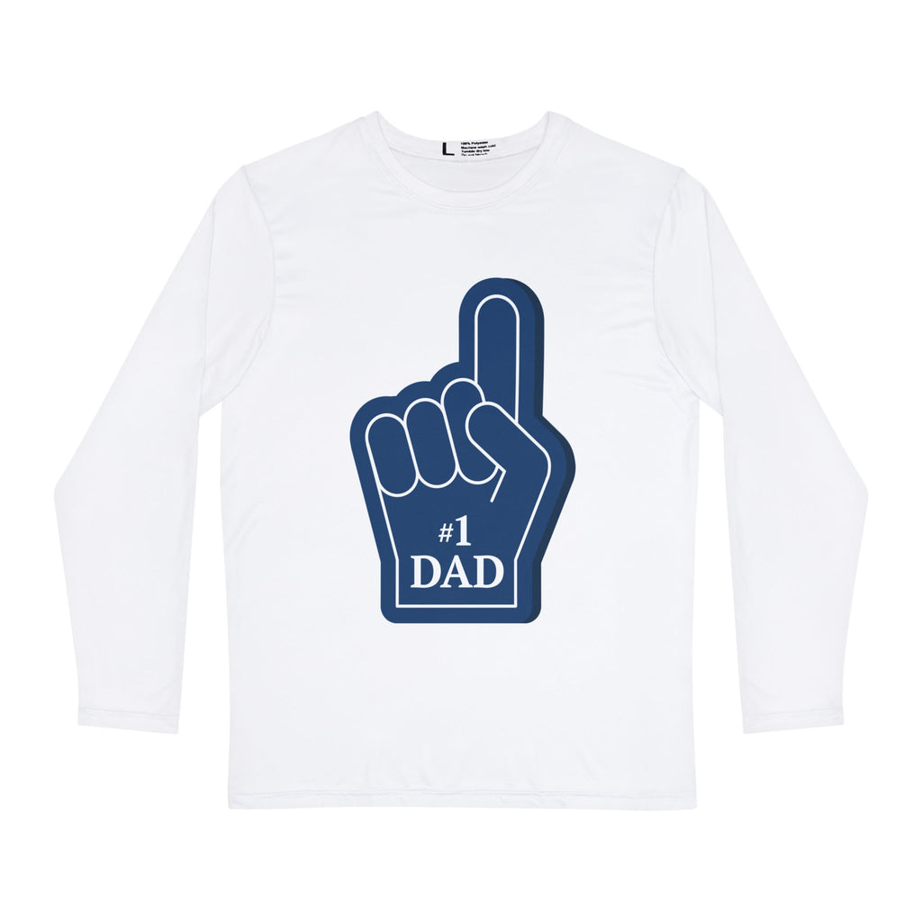 #1 Dad Foam Finger Long Sleeve Shirt – Father's Day Novelty Tee