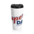 Superdad Stainless Steel Travel Mug — "Super Dad" Insulated Coffee Tumbler