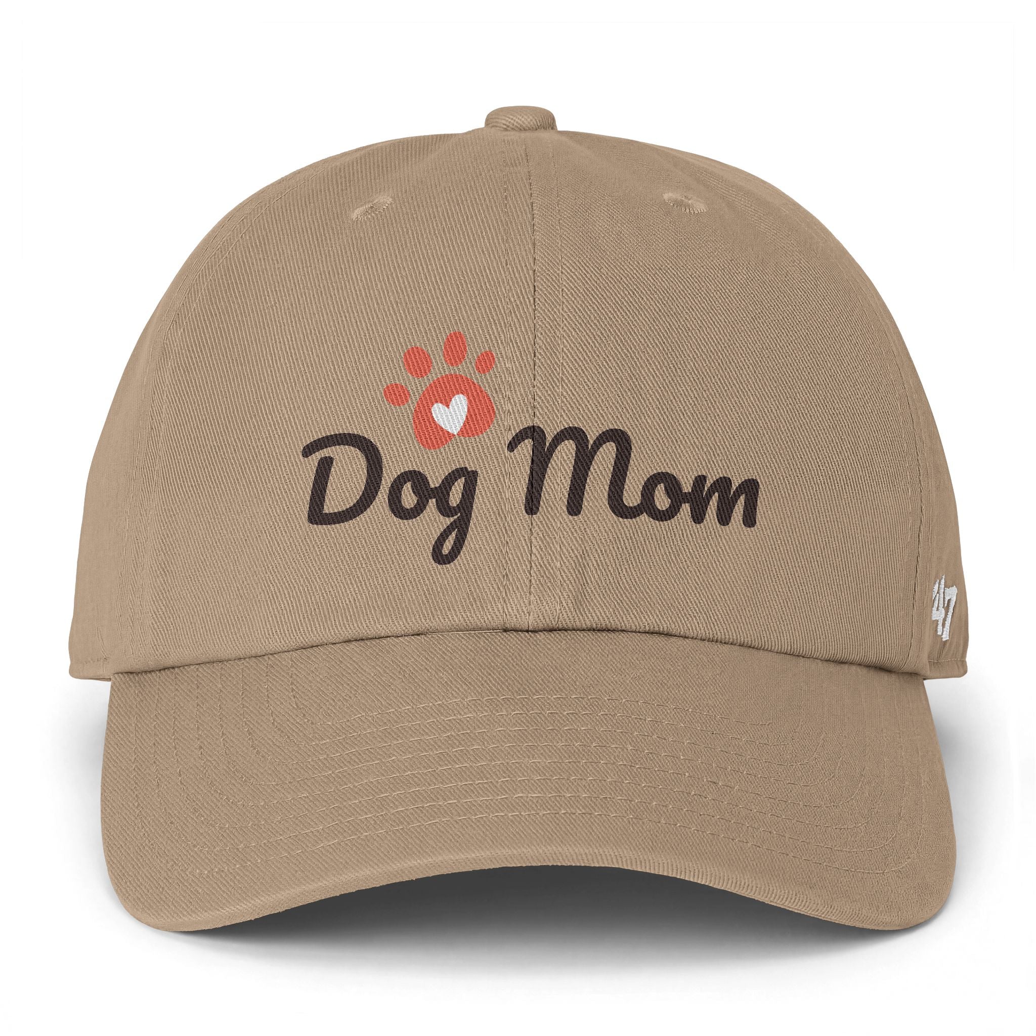 Dog Mom Cap — Embroidered Paw Heart Baseball Hat