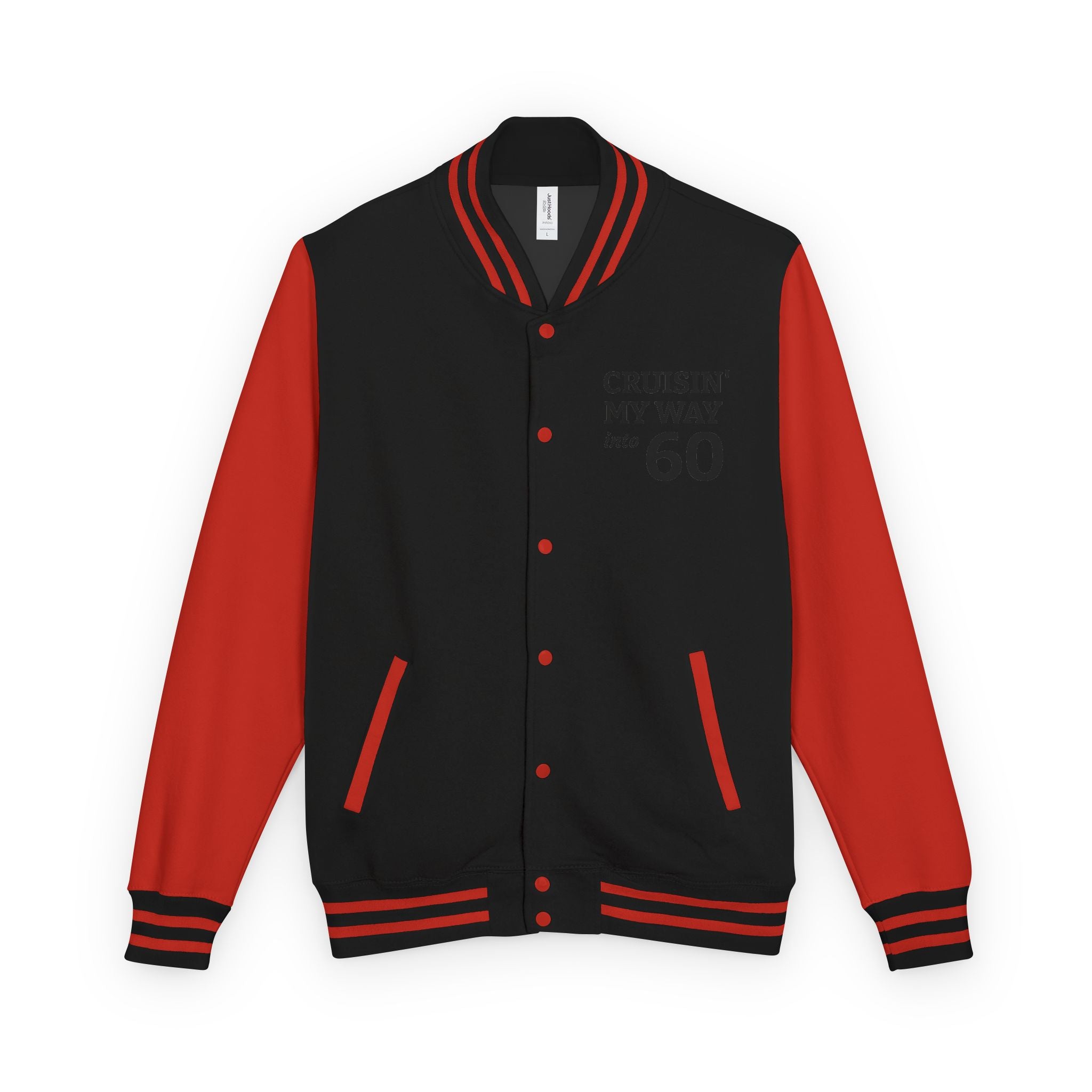 Letterman Jacket – “Cruisin’ My Way to 60” Retro Birthday Varsity Coat