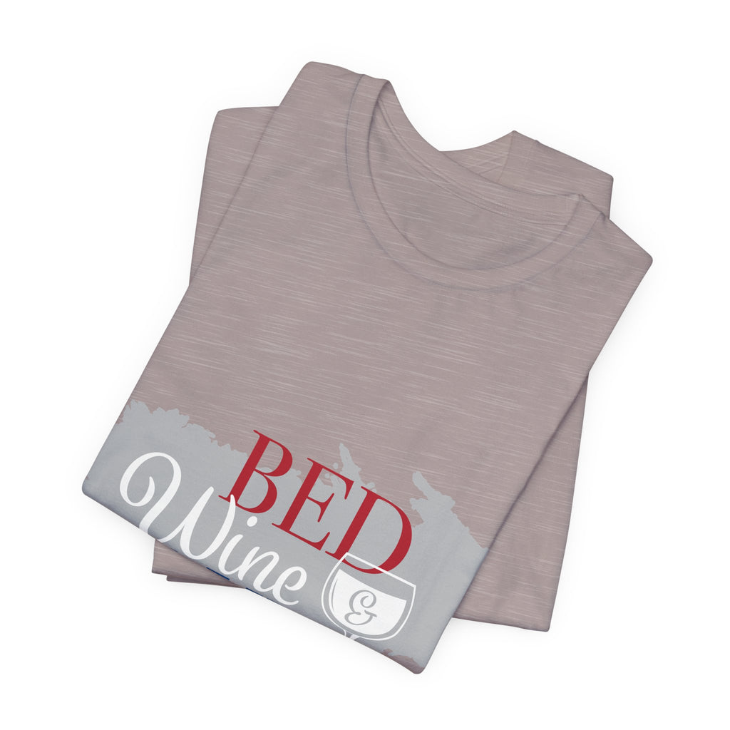 Bed Wine & Blue T-Shirt — Patriotic Red, White & Blue Wine Tee