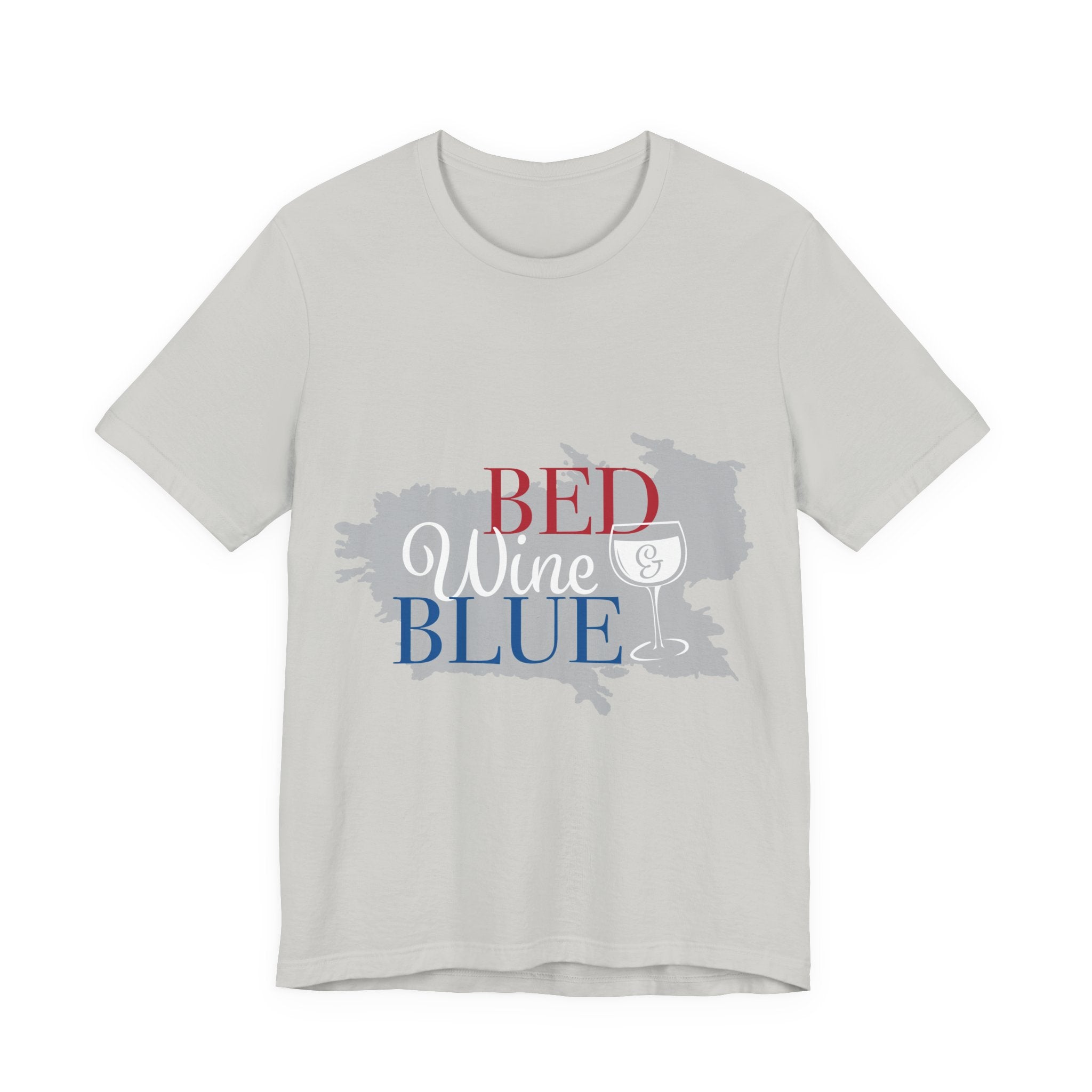 Bed Wine & Blue T-Shirt — Patriotic Red, White & Blue Wine Tee