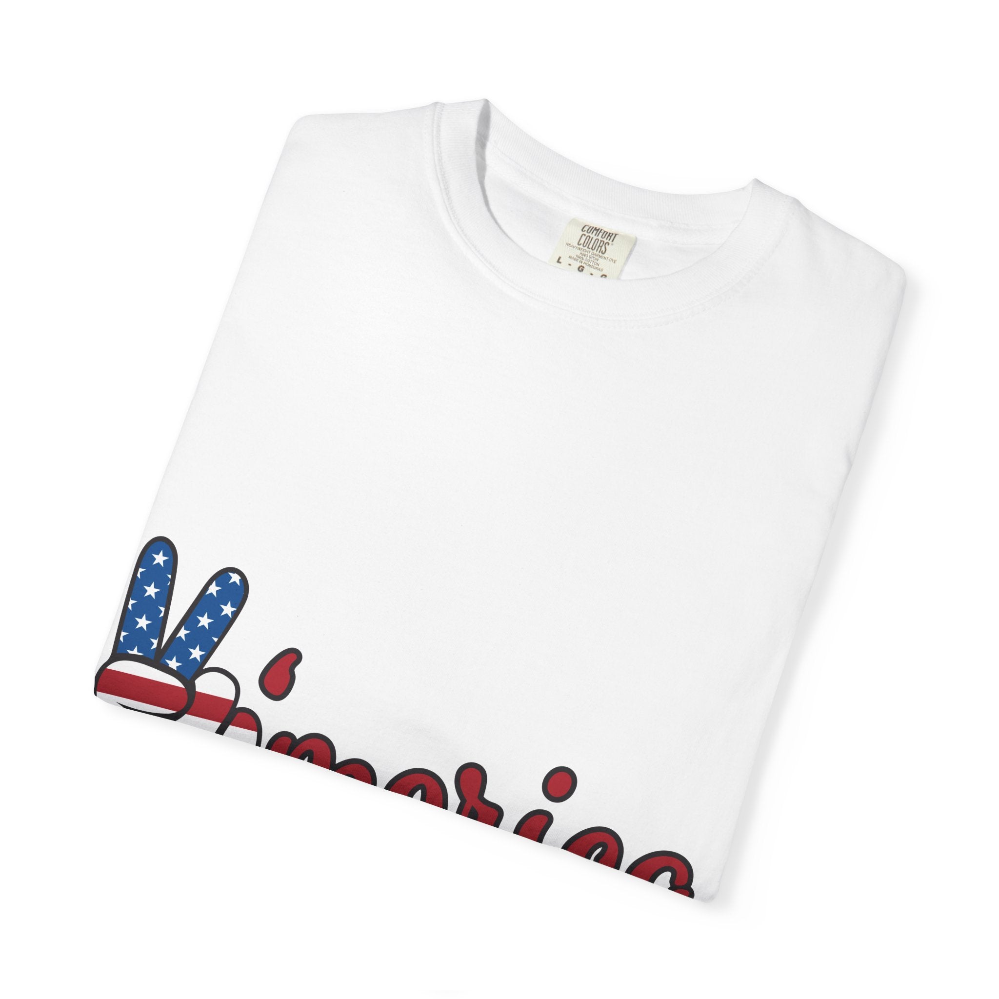 'Merica Peace Sign T-Shirt — Patriotic USA Flag Graphic Tee for 4th of July