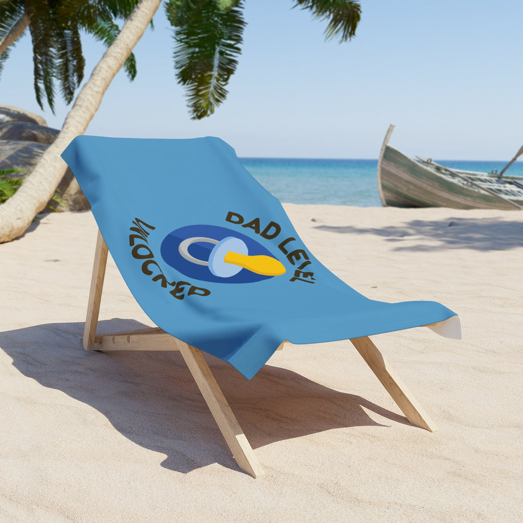 Dad Level Unlocked Beach Towel — New Dad Pacifier Design