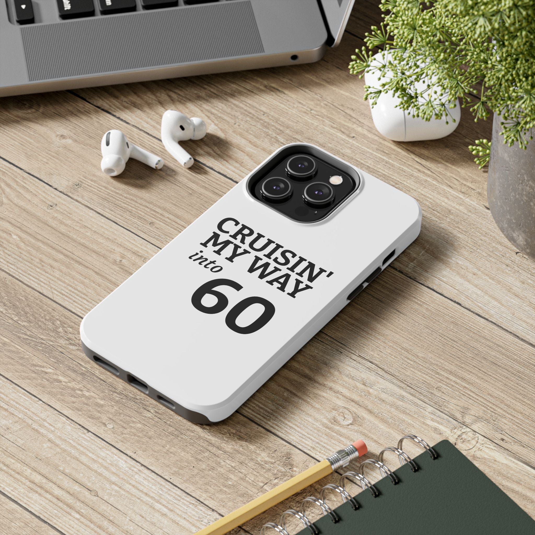 Cruisin' My Way into 60 Tough Phone Case — 60th Birthday Retro Celebration