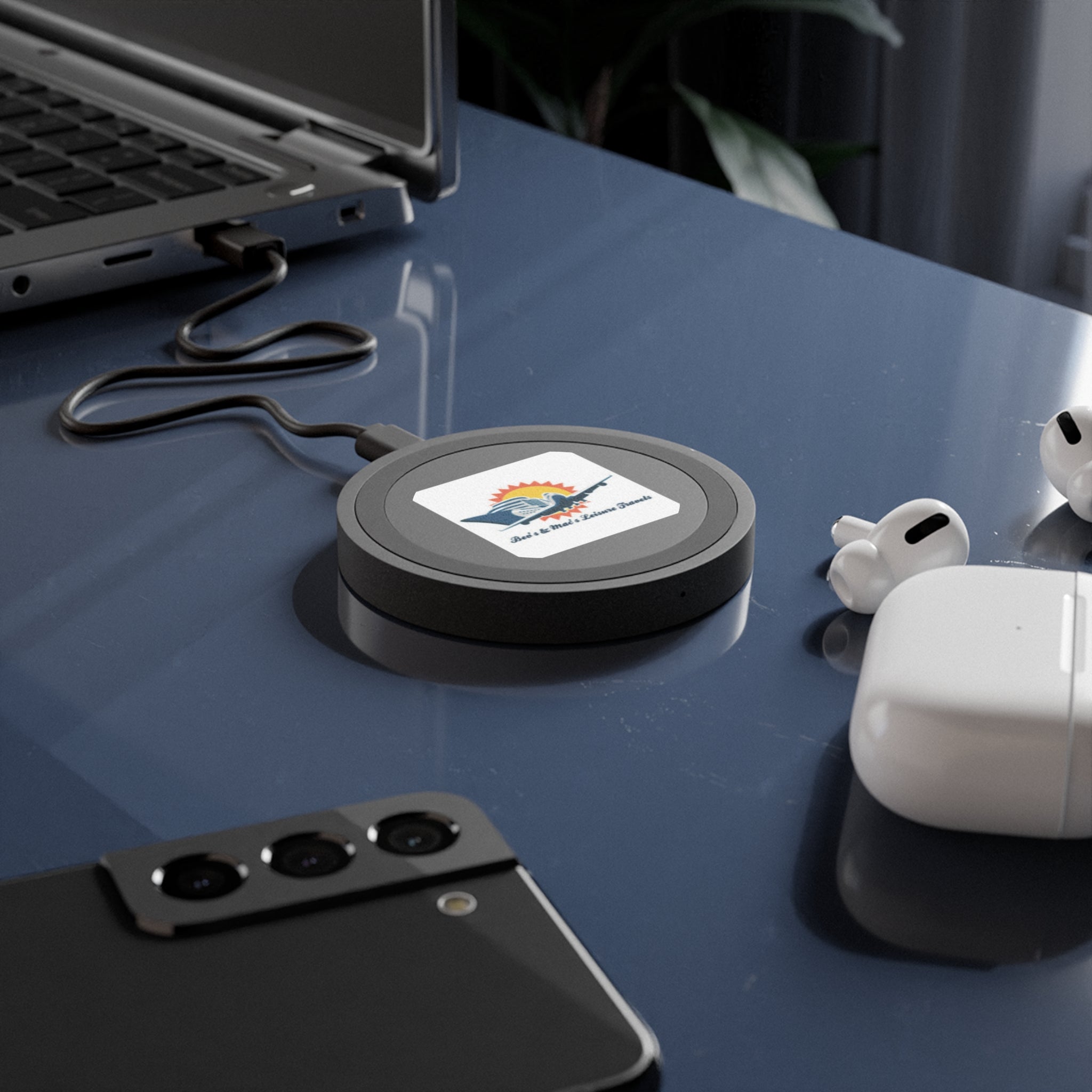 Wireless Charging Pad — Branded Quake Travel Logo Wireless Charger
